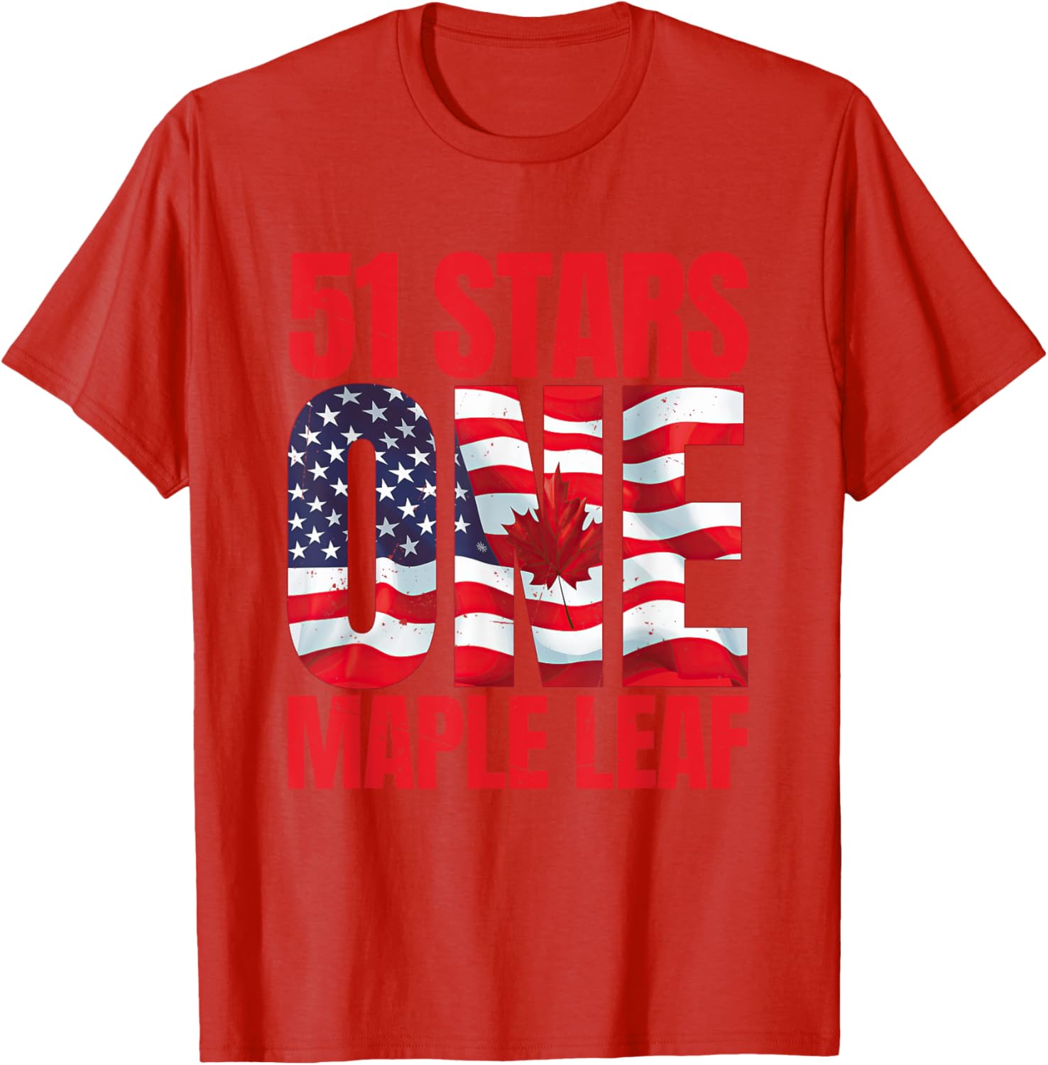 51 Stars One Maple Leaf T-Shirt for Satire and Joke Lovers - 8