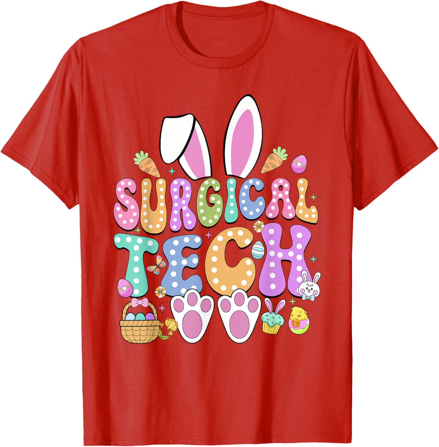 Surgical Tech Easter Bunny T-Shirt for Surgical Technicians Fun Gift - 12