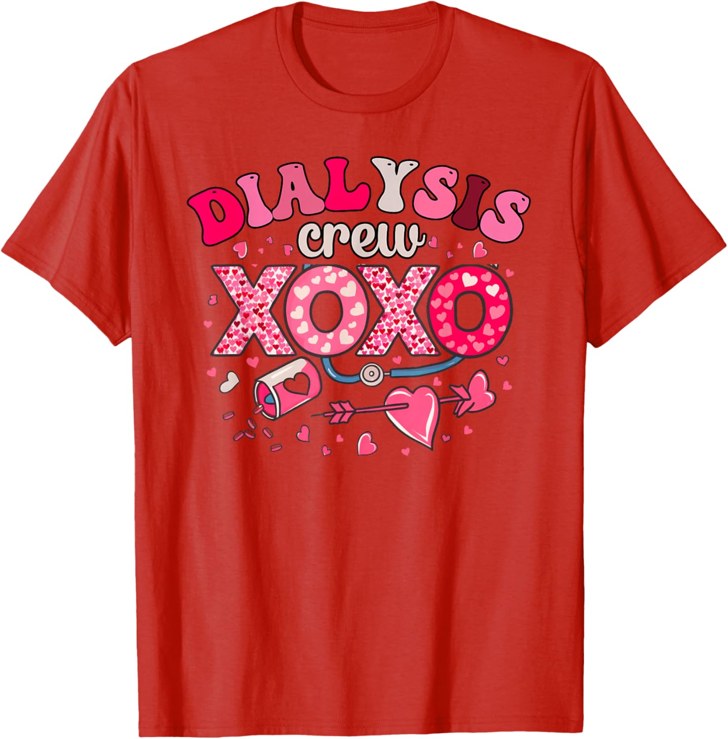 XOXO Dialysis Nurse Valentine's Day T-Shirt for Caregivers 2025 - 1