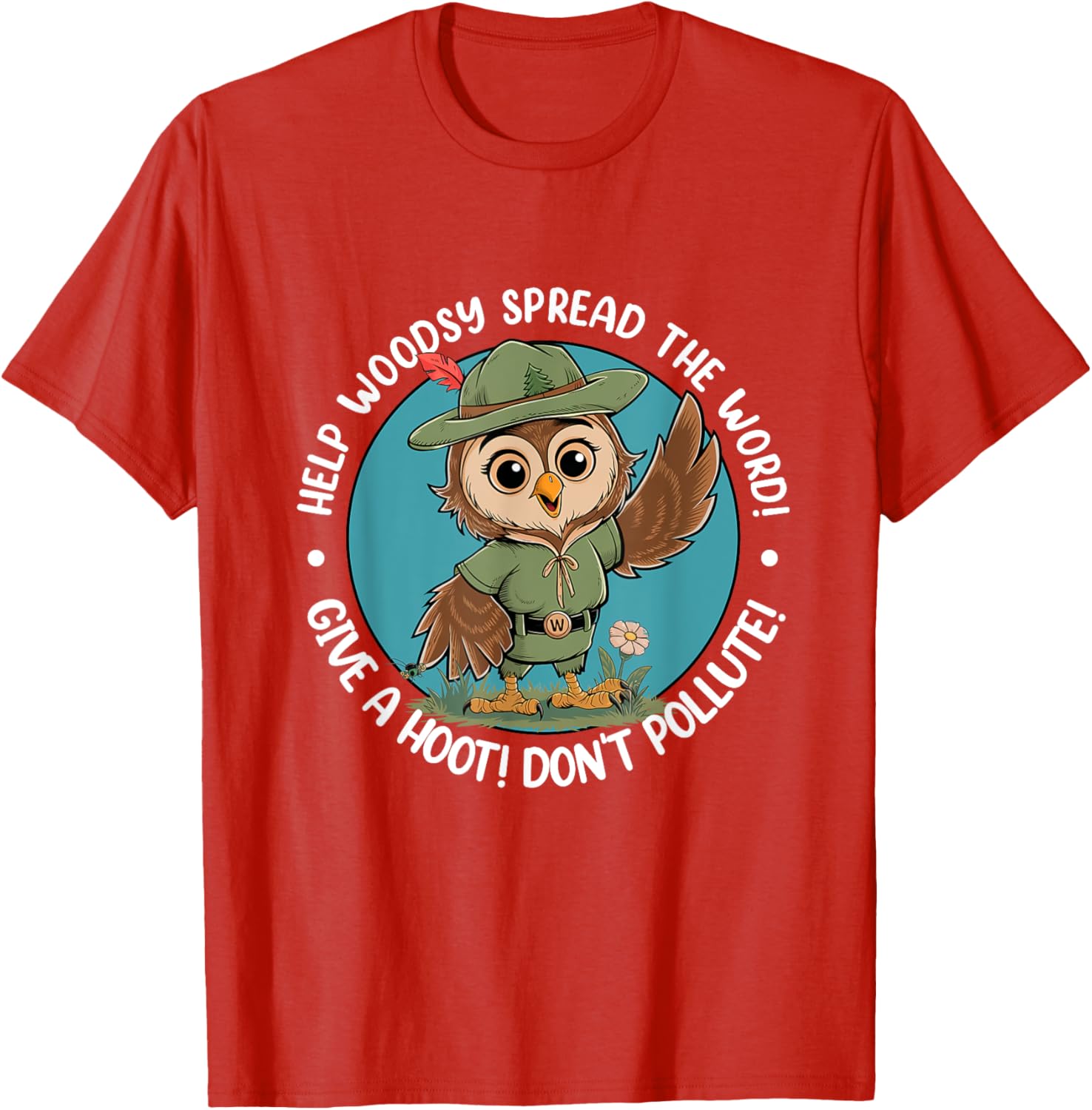 Woodsy Owl Give A Hoot Don't Pollute Vintage Retro T-Shirt for Nature Lovers - 1