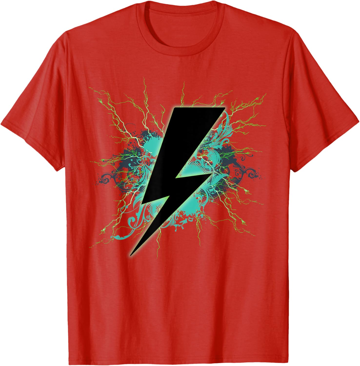 Black Lightning Bolt Green Thunderbolt T-Shirt for Bold Style Lovers - 11