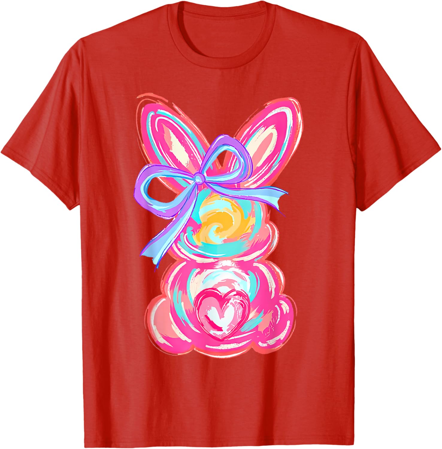 Coquette Bow Bunny Easter Shirt for Women and Girls Fun T-Shirt - 28