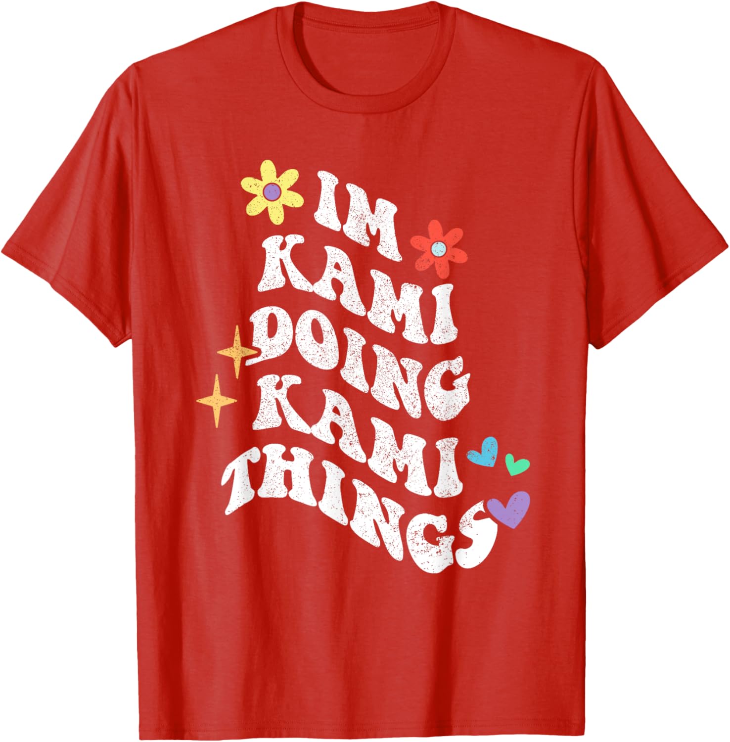 Retro Groovy Kami Doing Funny Things Mother's Day T-Shirt for Moms - 1
