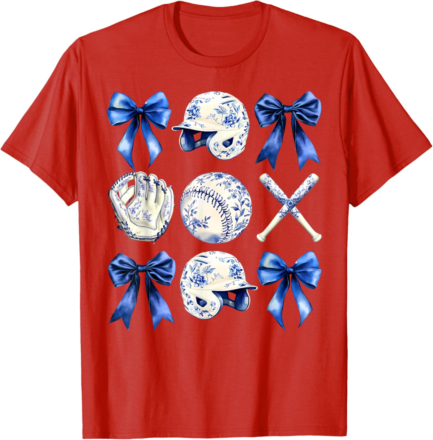 Charming Baseball Mama Bow T-Shirt Perfect for Mother's Day Gifts - 16