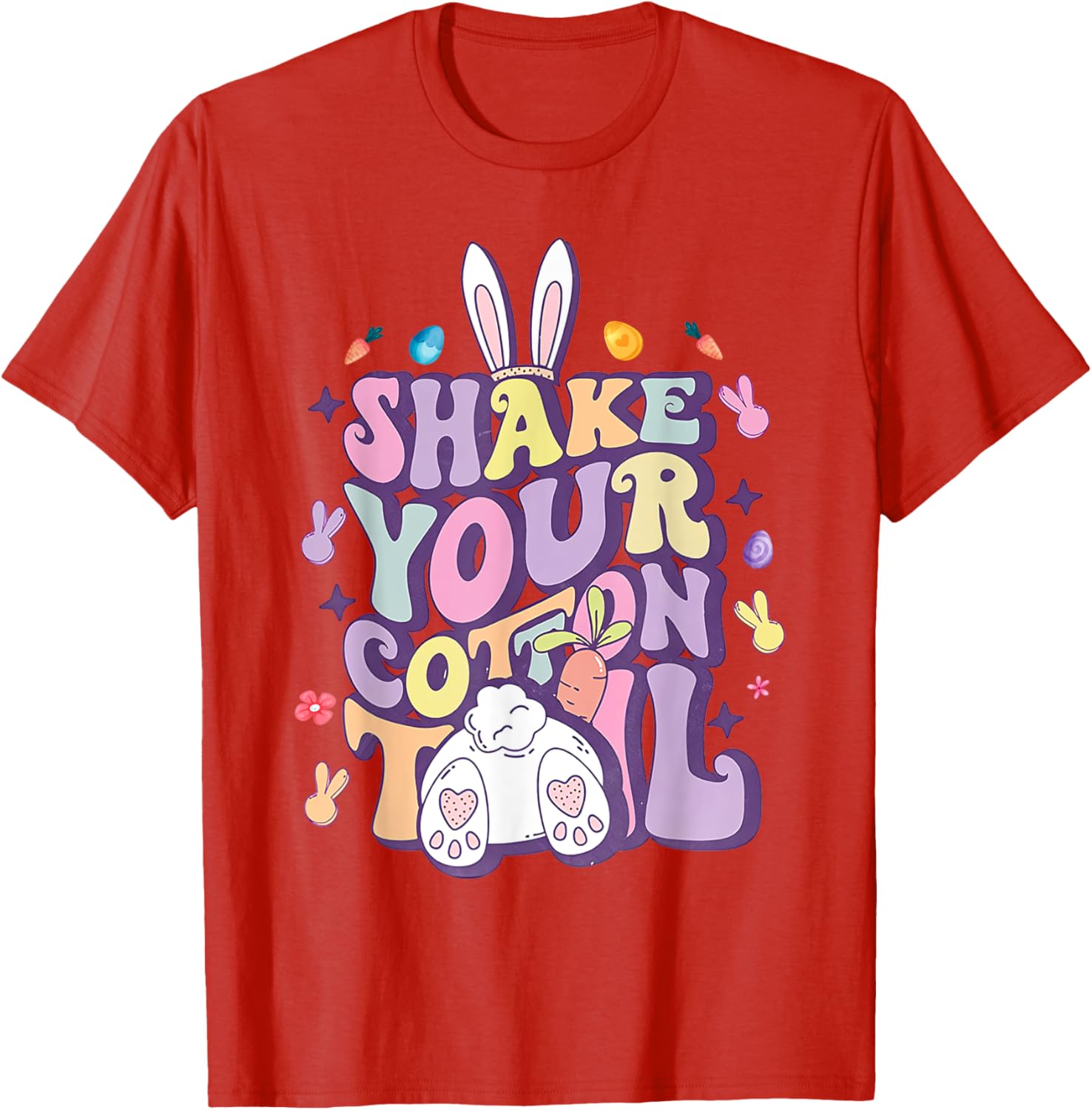 Shake Your Cotton Tail Funny Easter Bunny T-Shirt for Girls and Women - 12