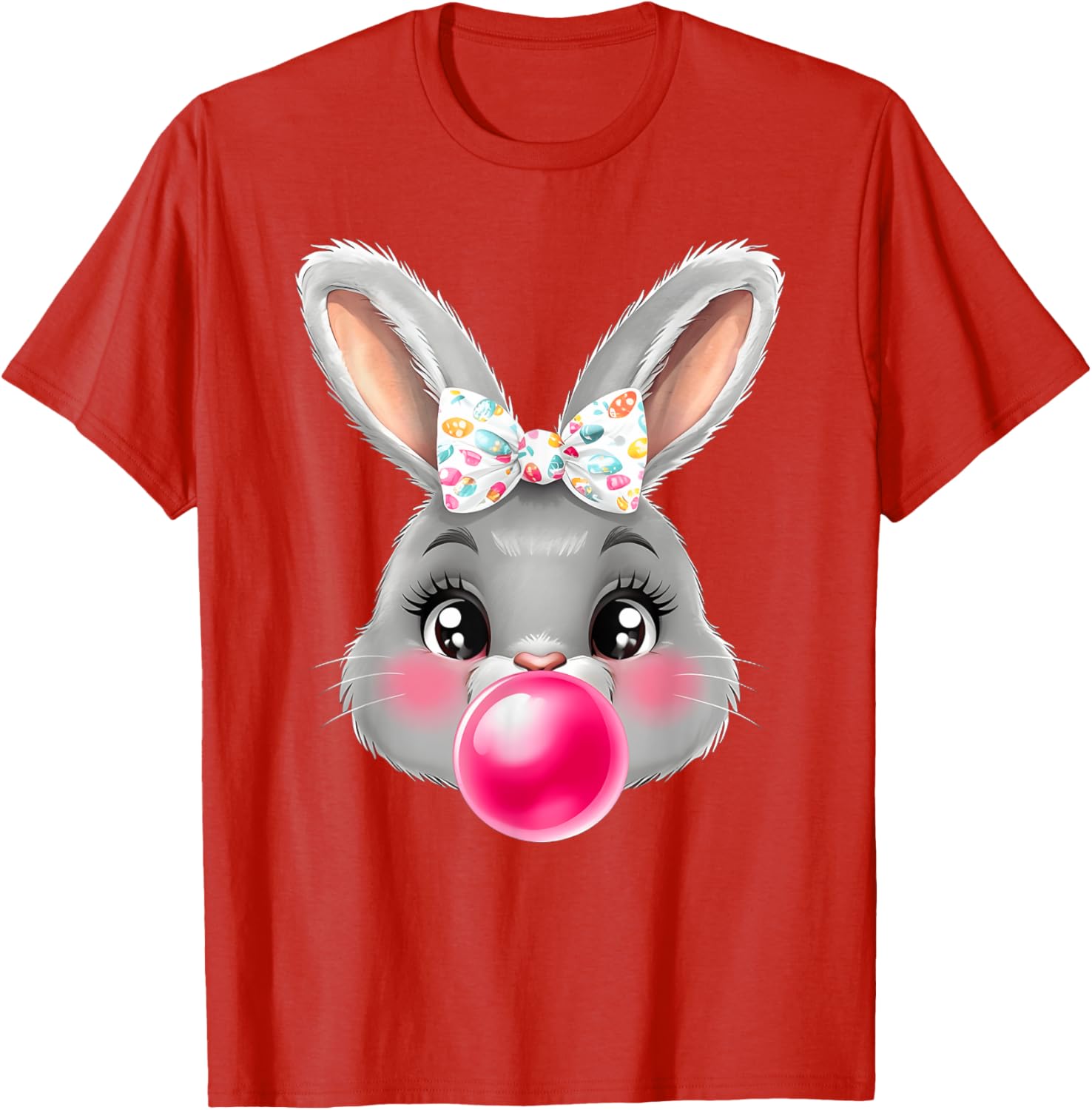 Adorable Bunny Rabbit T-Shirt with Bow Glasses for Cute Style Lovers - 13