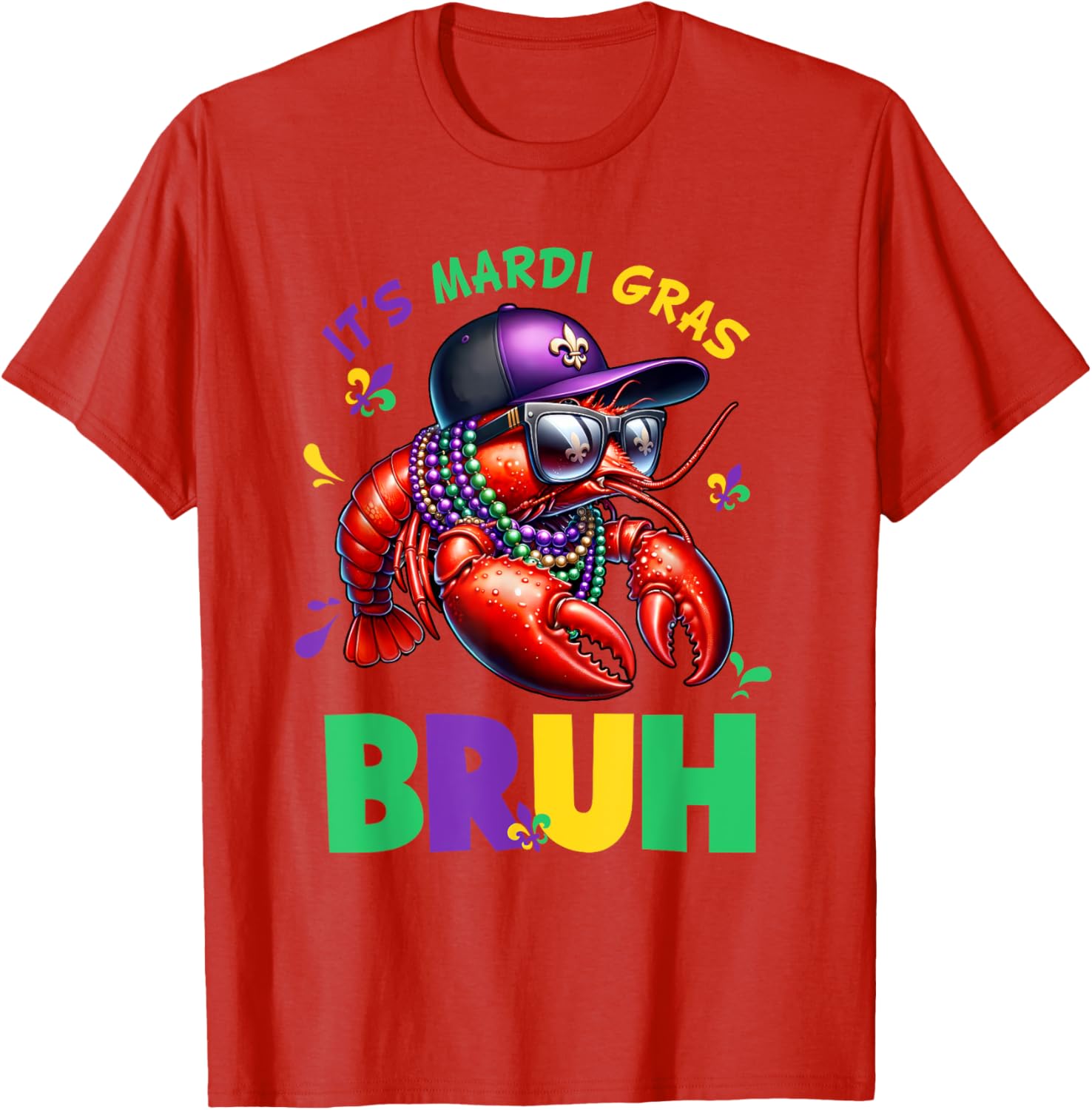 Cute Bruh Mardi Gras Crawfish T-Shirt for Kids - Fun Festival Fashion - 10