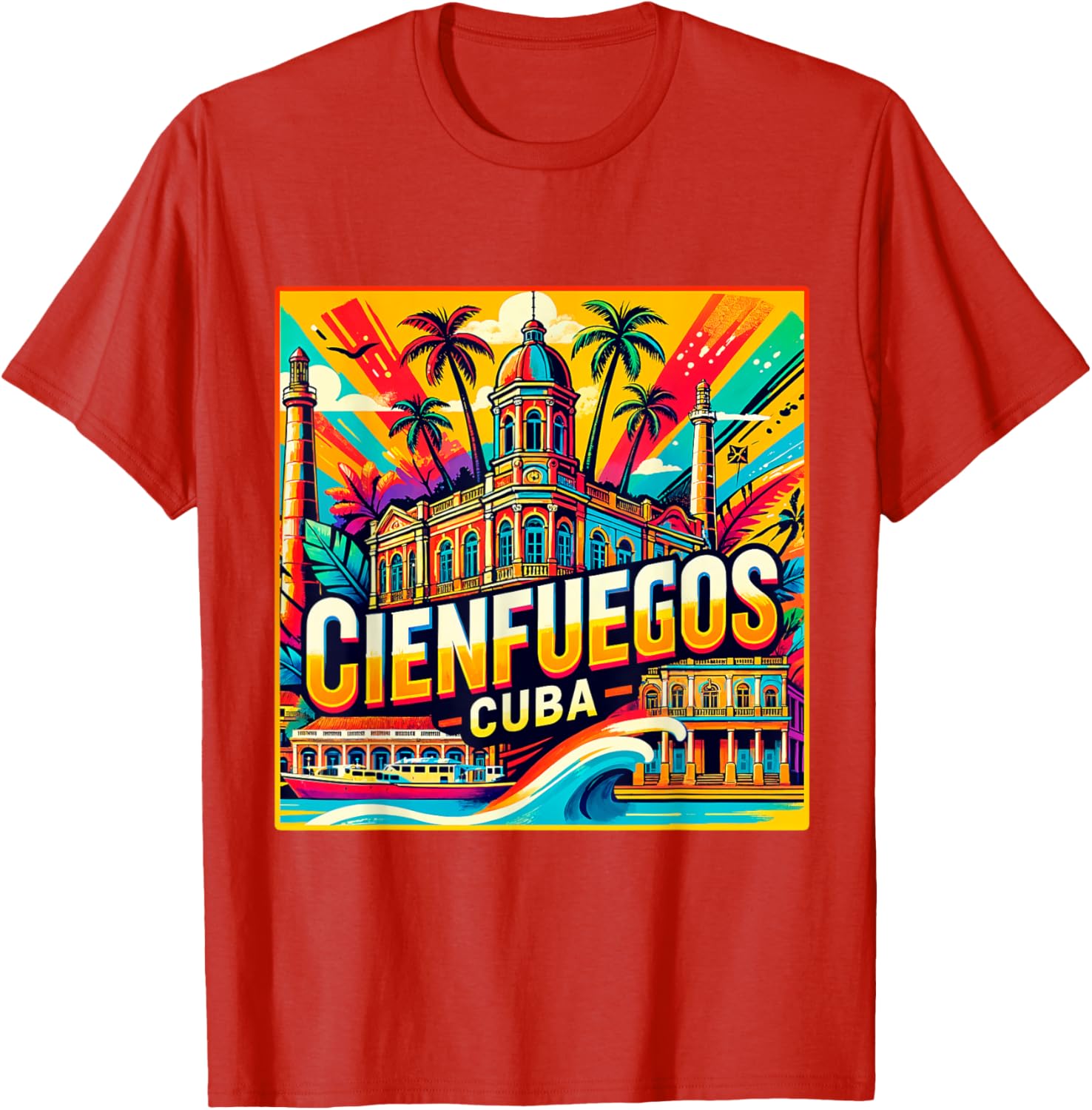 Cienfuegos Cuba Vintage Retro T-Shirt for Family Trips and Adventures - 7