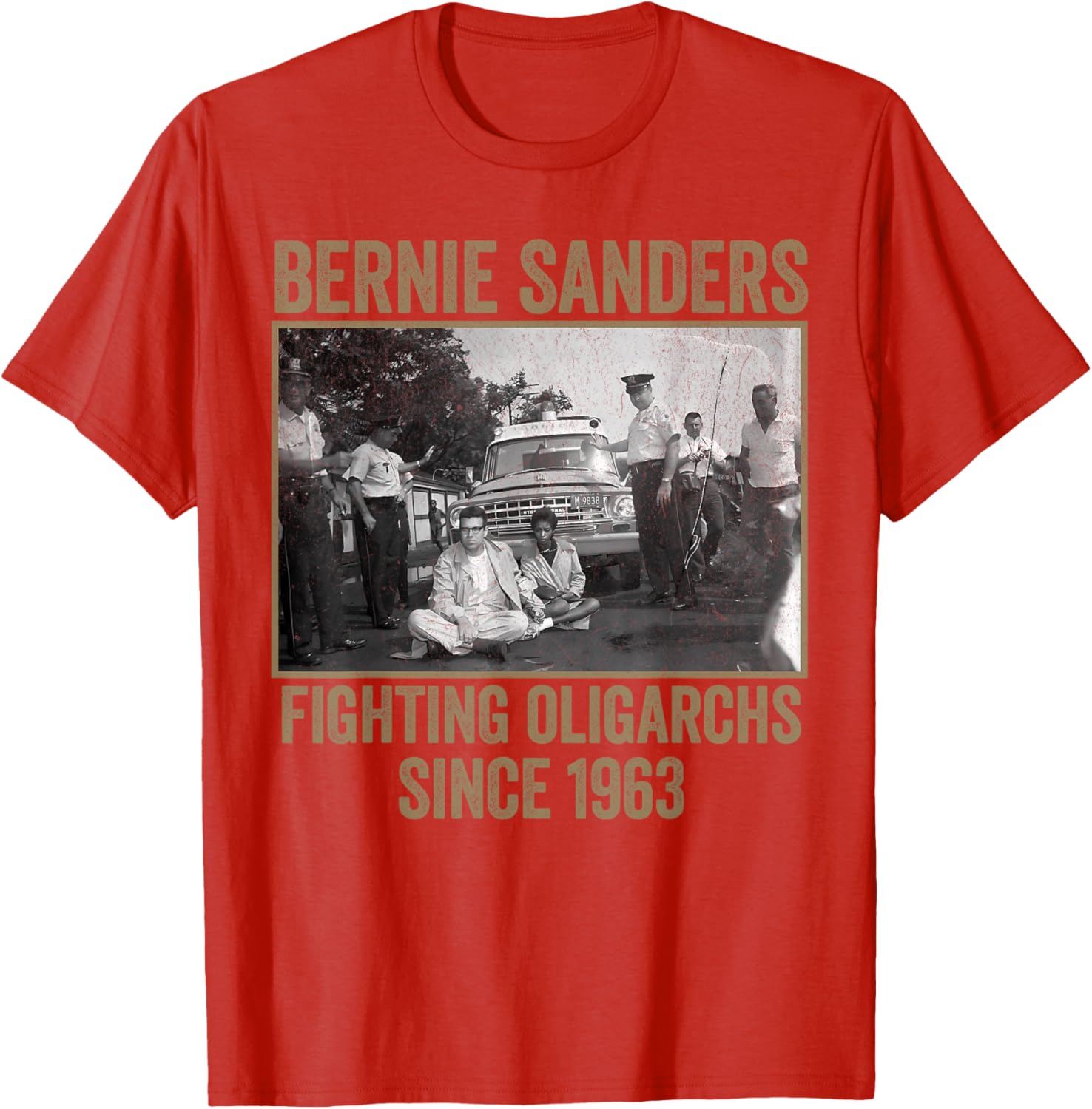 Bernie Fighting Oligarchs Protest T-Shirt for Activists and Supporters - 1