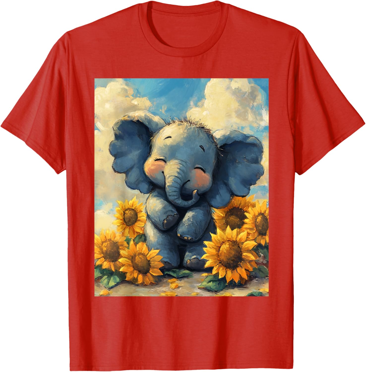 Adorable Sunflower Elephant T-Shirt for Kids - Perfect for Boys and Girls - 18