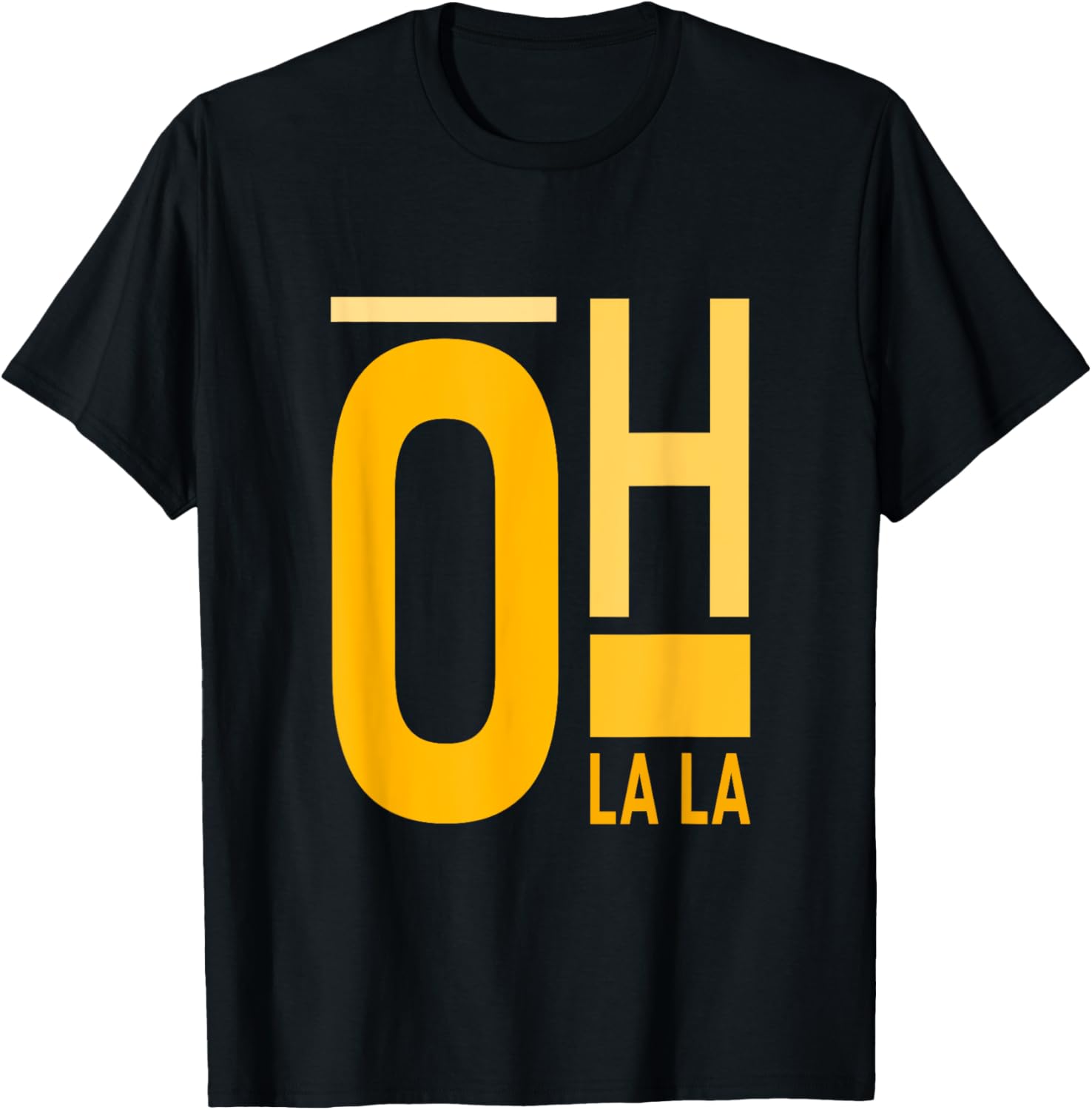 University Varsity Gold Oh La La T-Shirt for Stylish Students and Fans - 18
