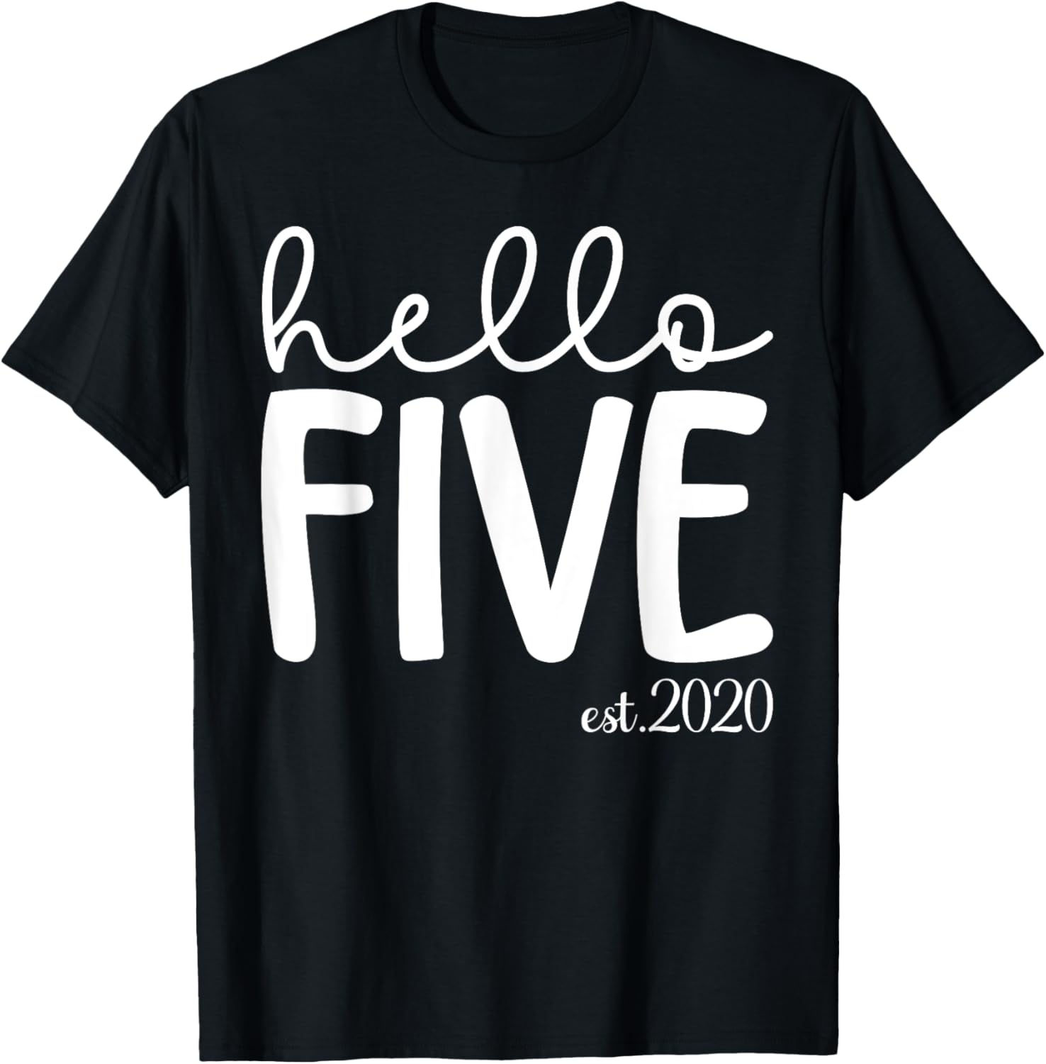 Hello Five 5th Birthday T-Shirt for Girls Age 5 Cute Gift Idea - 2