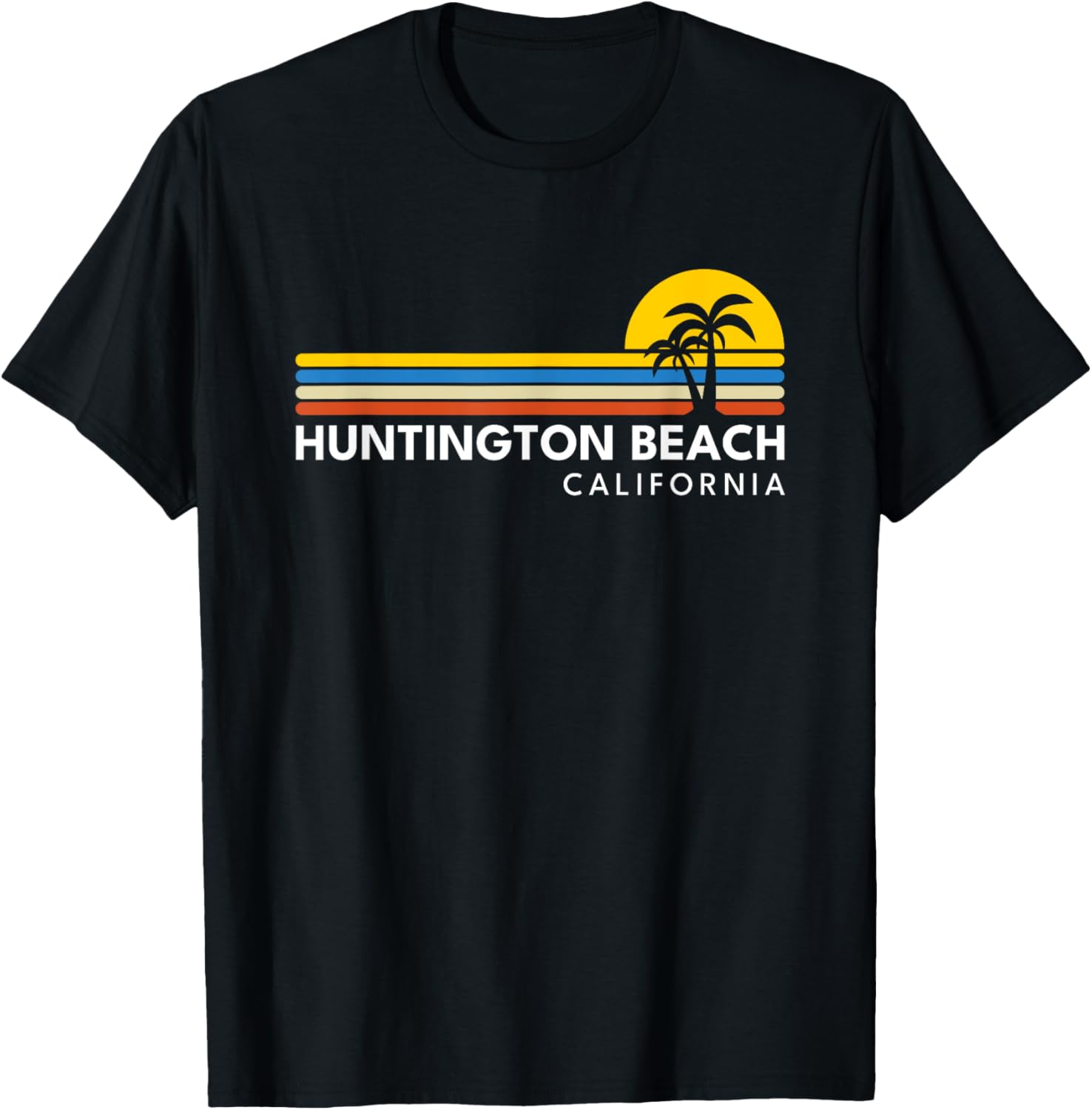 Huntington Beach Vintage Retro Palm T-Shirt – Perfect California Souvenir - 1