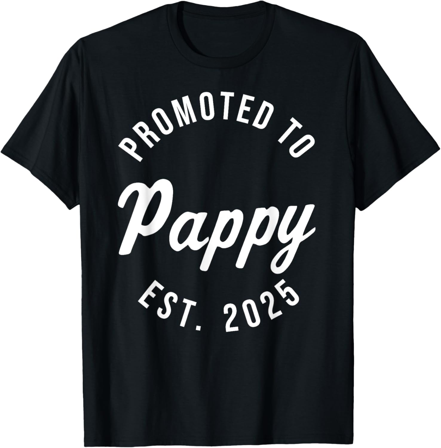 Promoted to Pappy Est 2025 First Father's Day T-Shirt Gift for Dad - 9