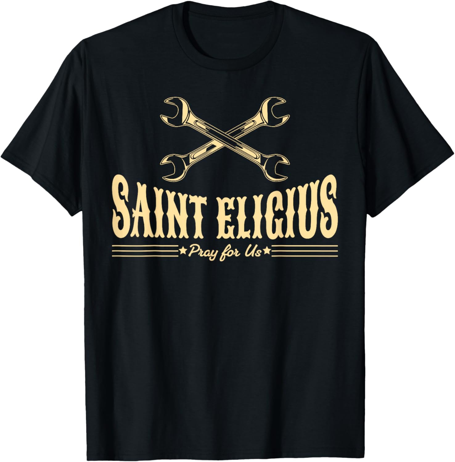 St Eligius Patron Saint of Mechanics Wrench T-Shirt for Car Lovers - 1