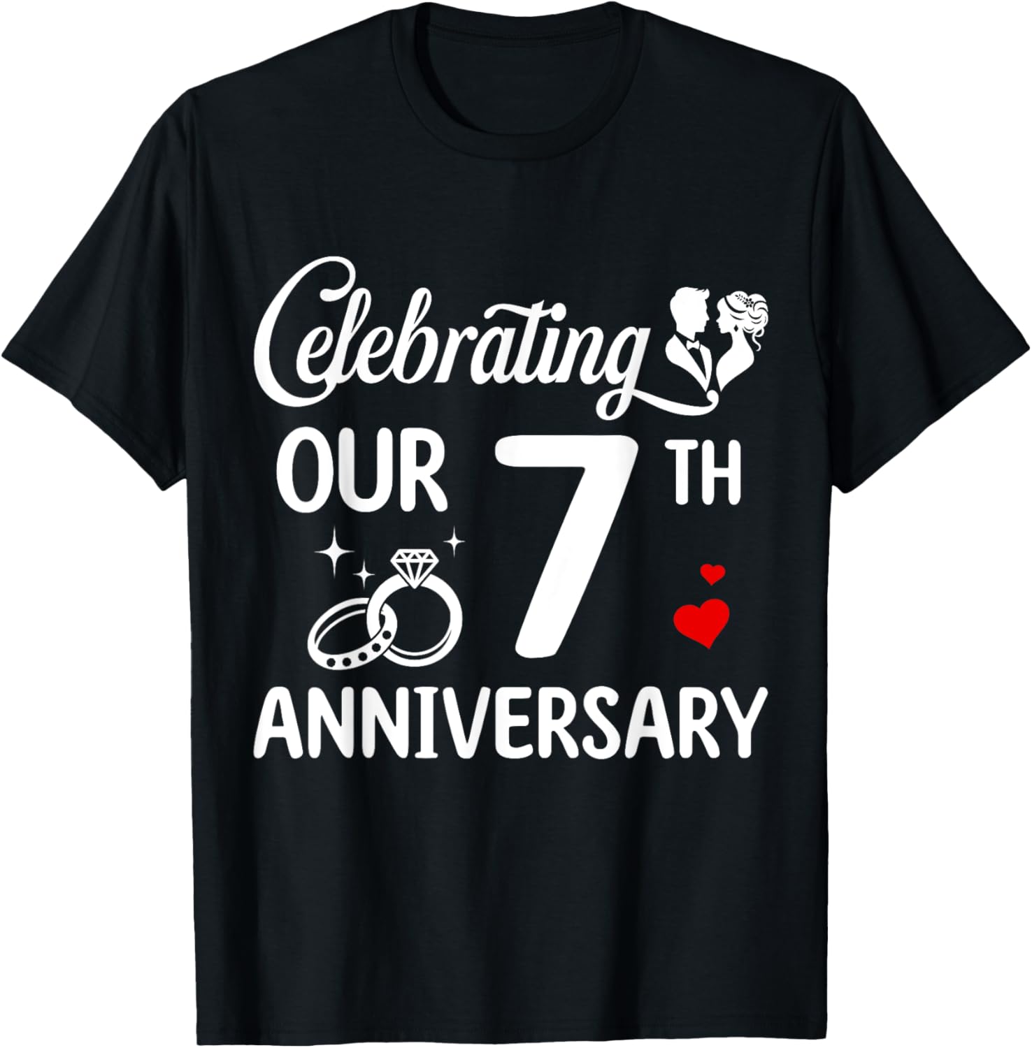 Celebrate 7 Years of Love with Our Anniversary T-Shirt for Couples - 17