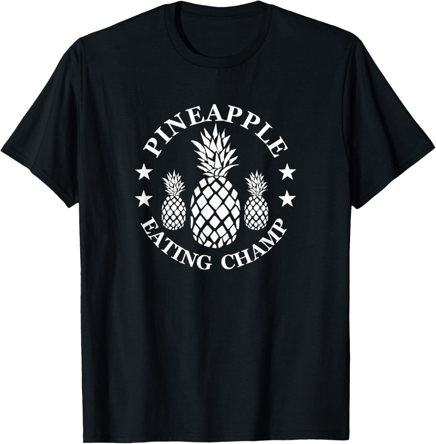 Tropical Pineapple Eating Champion T-Shirt for Fun Summer Style - 5