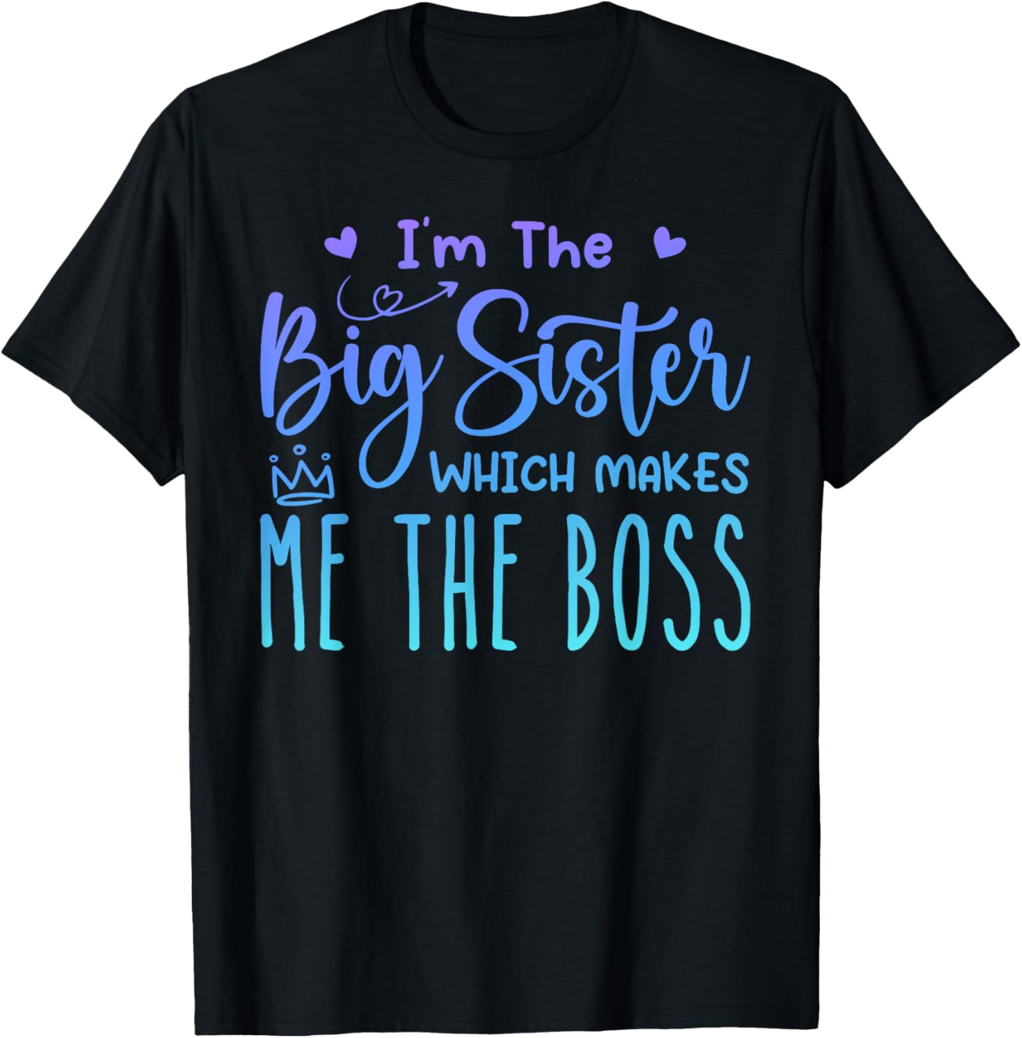 Big Sister Boss Funny Brothers T-Shirt for Sassy Siblings Fun Apparel - 6