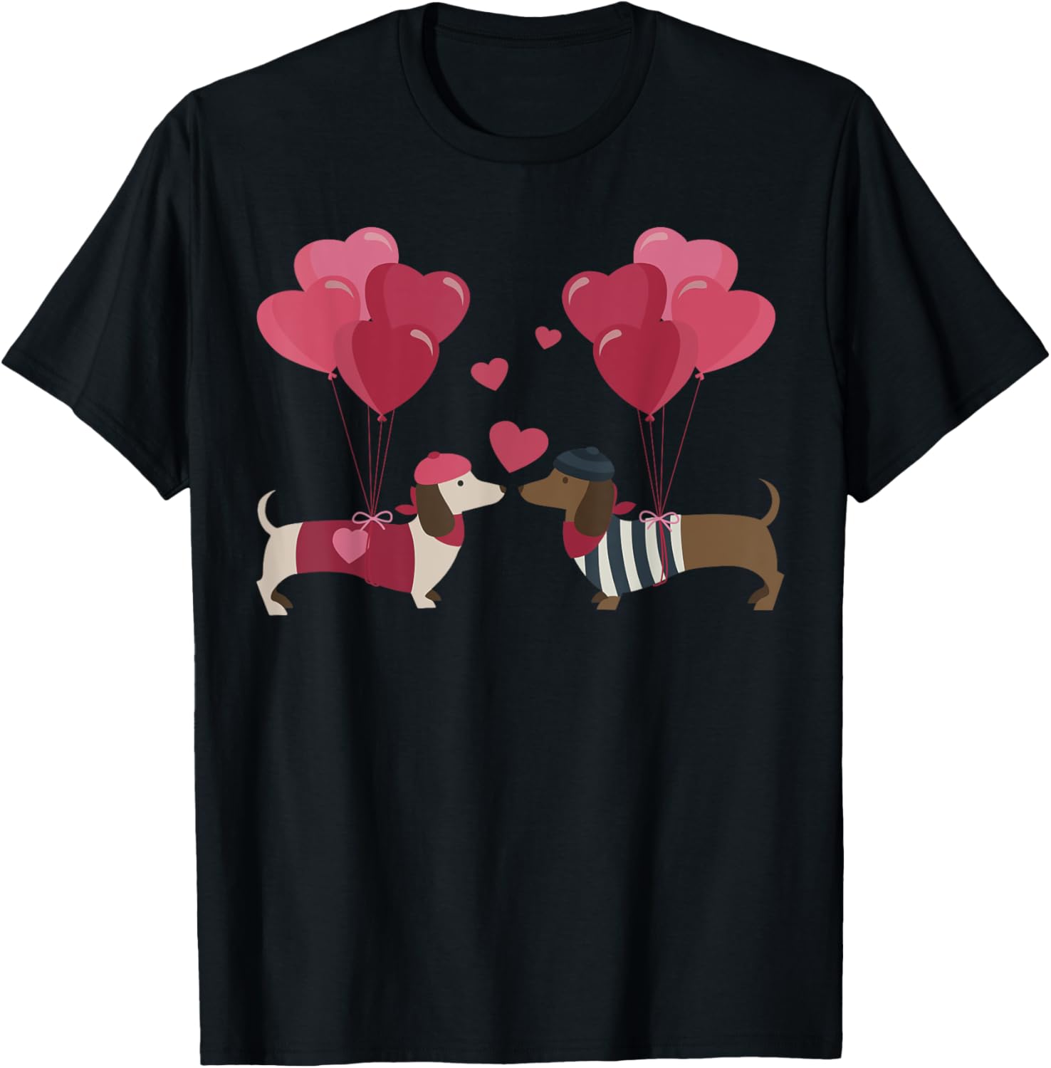 Cute Dachshund Valentine's Day T-Shirt for Dog Moms and Dads - 4