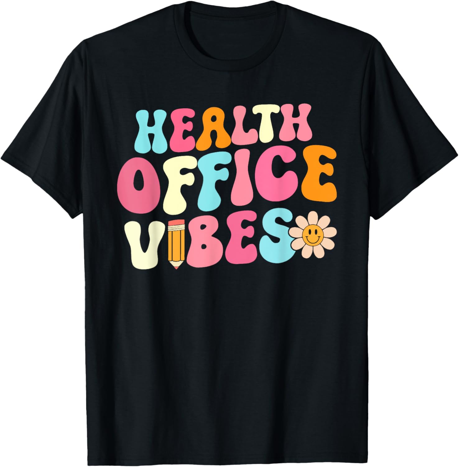 Retro Health Office Vibes T-Shirt for School Nurses and Girls - 5