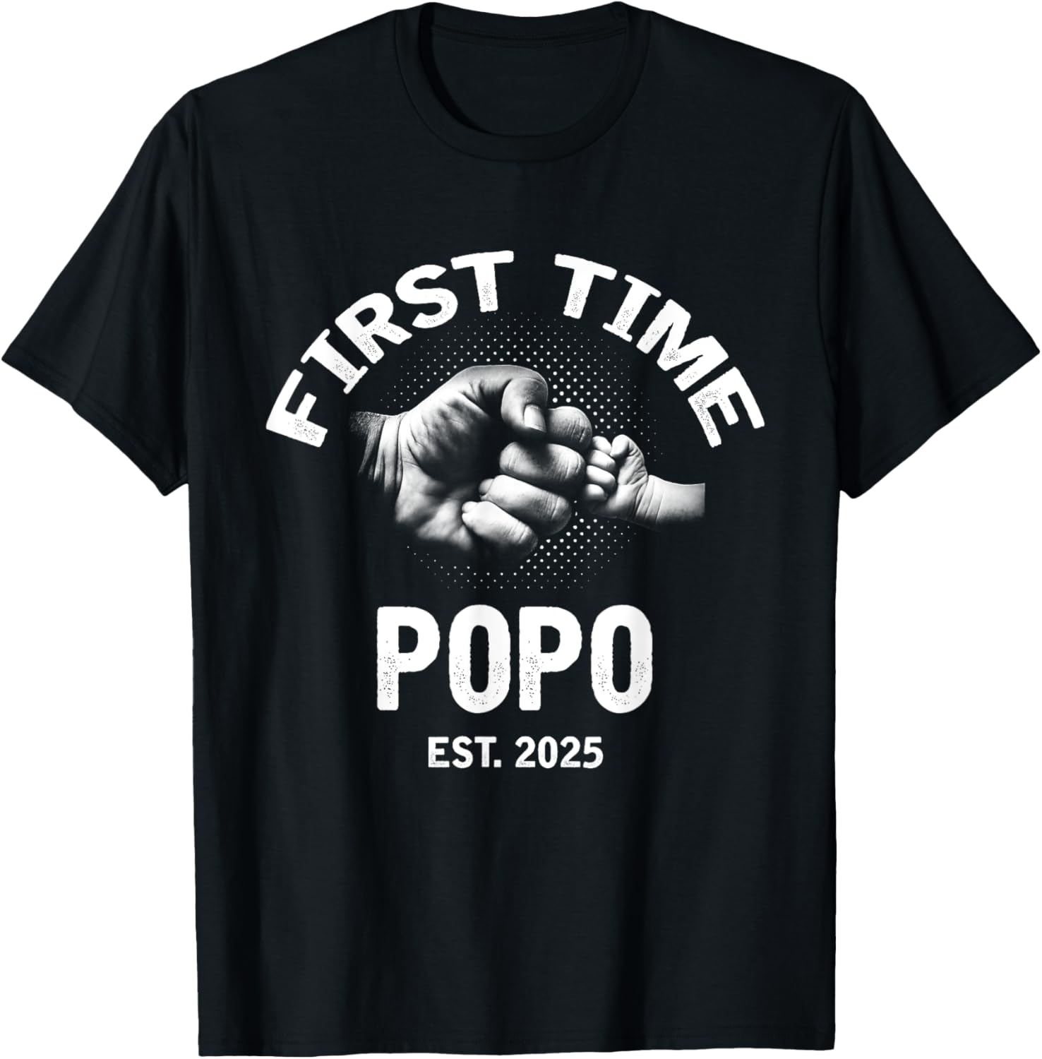 First Time Popo 2025 Father's Day Vintage T-Shirt for Dads - 3