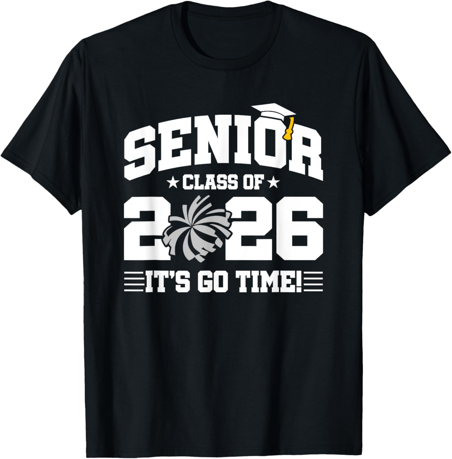 Class of 2026 Cheerleader Senior Year T-Shirt for Graduation Celebration - 1