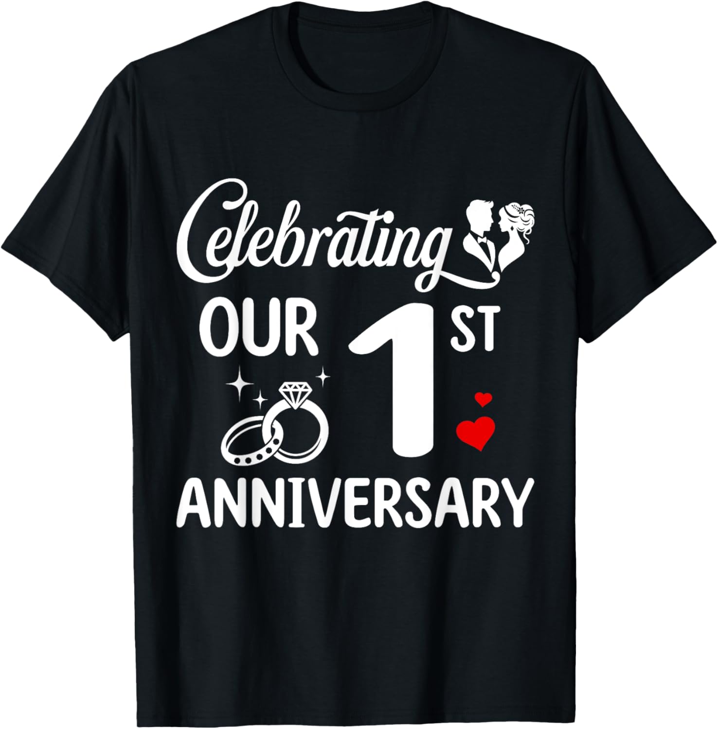 1st Wedding Anniversary T-Shirt for Couples - Celebrate Love in Style - 19