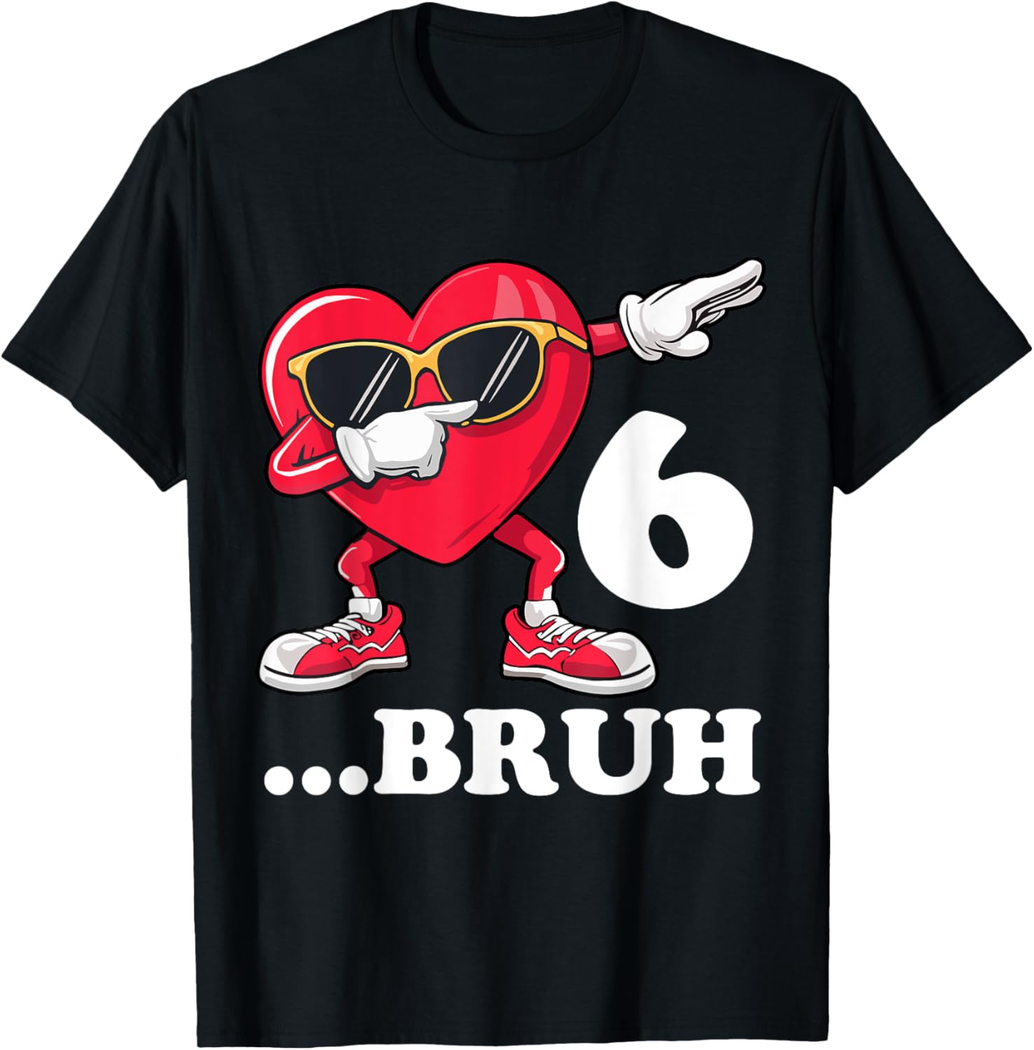 Bruh Dabbing Birthday Boy T-Shirt for 6 Year Old Fun Celebration Gear - 14
