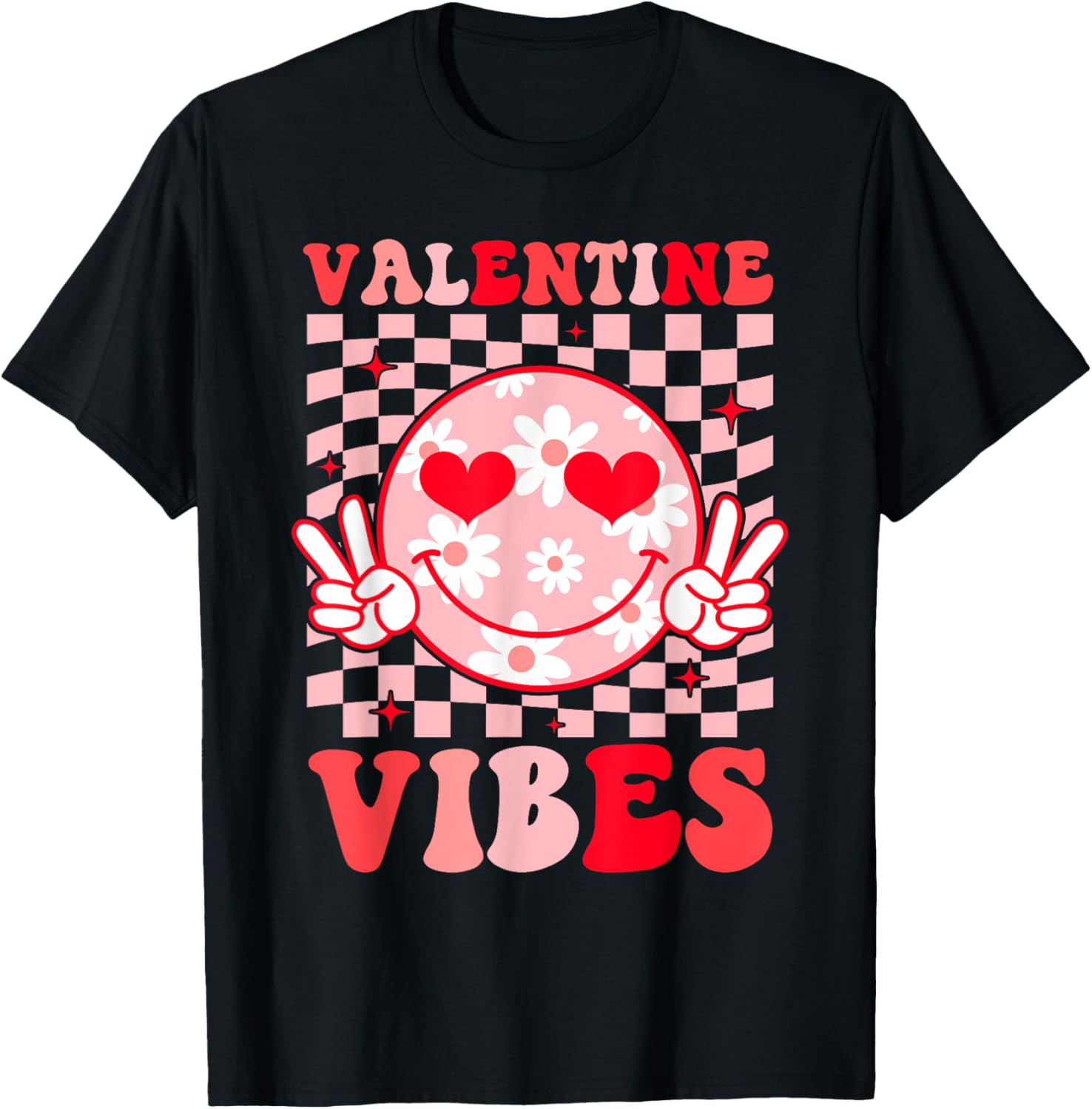 Retro Heart Valentine's Day T-Shirt for Boys and Girls Perfect Gift - 1