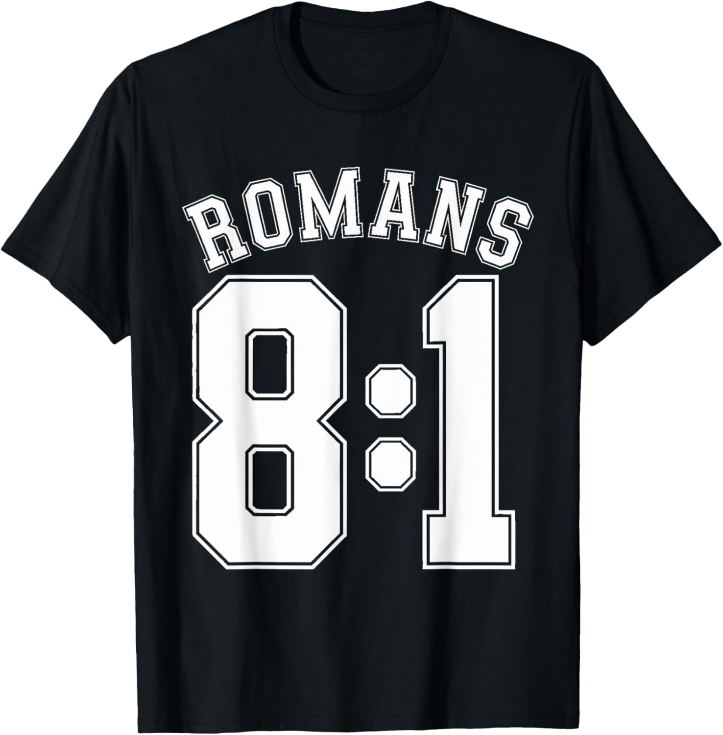 Romans 8:1 Sports Jersey T-Shirt for Christian Motivation and Faith - 12