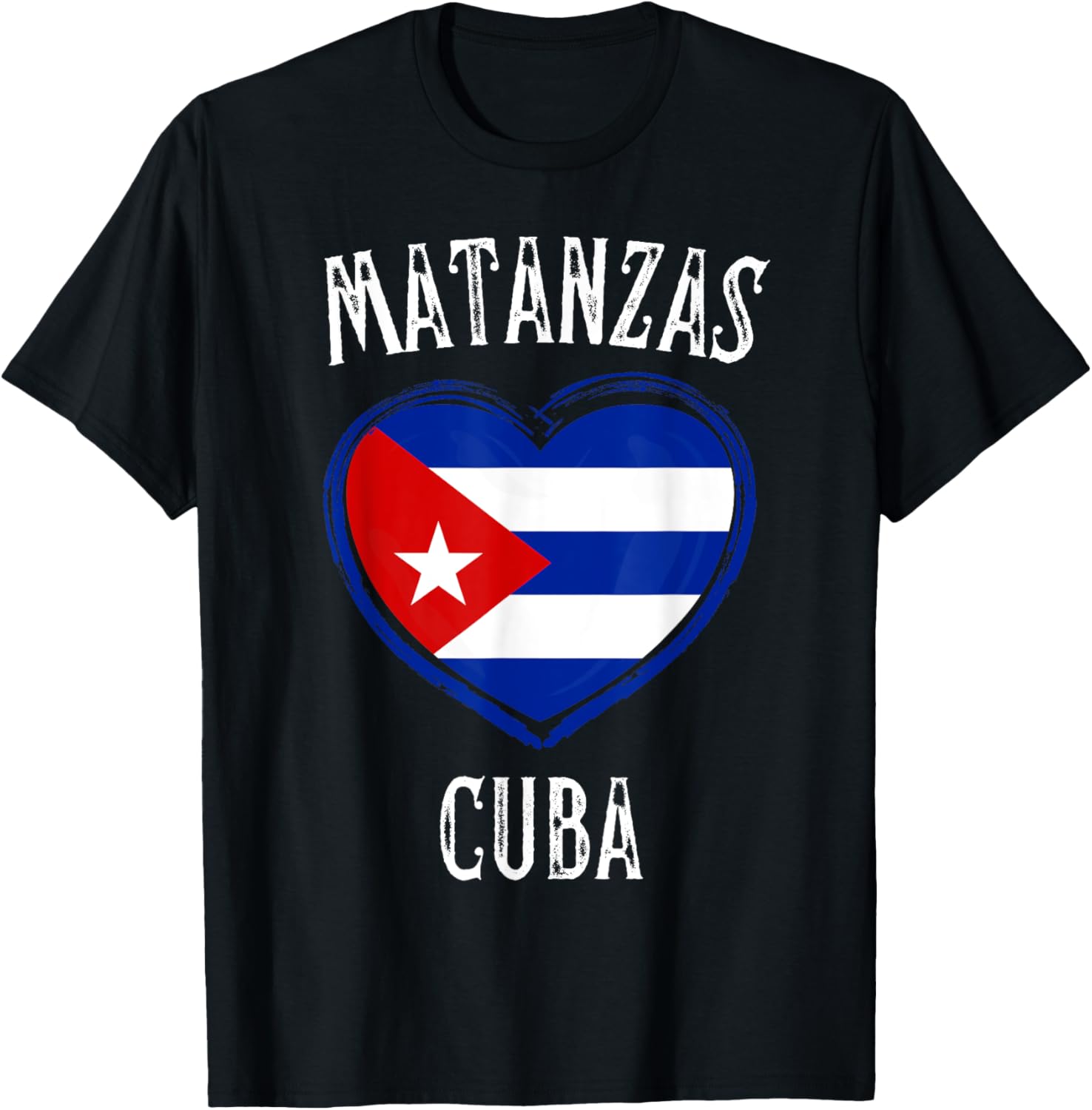 Cuba Flag Heart Matanzas City T-Shirt for Proud Cuban Supporters - 1