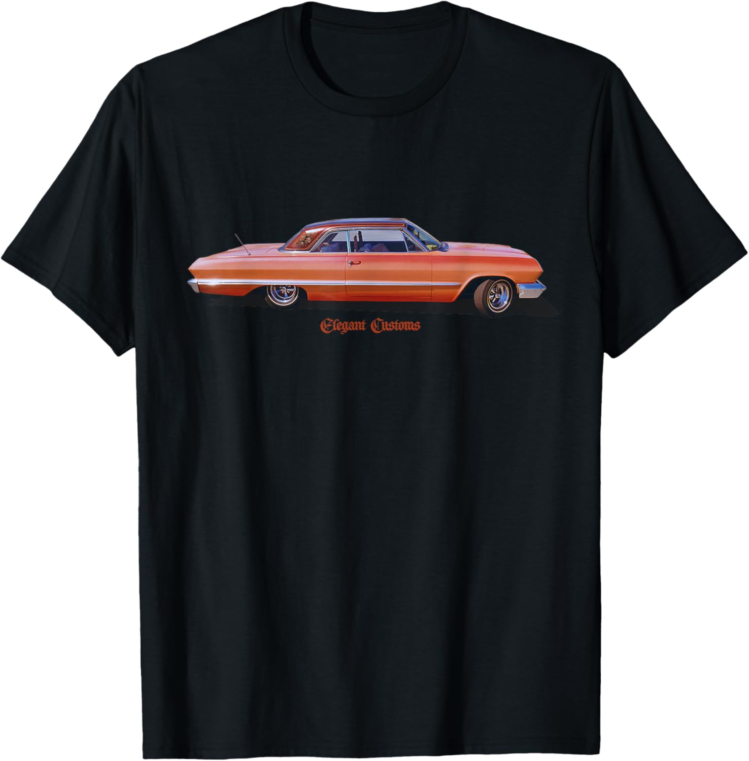 1963 Impala Tangerine Dream Low Rider Kustom T-Shirt for Car Lovers - 6