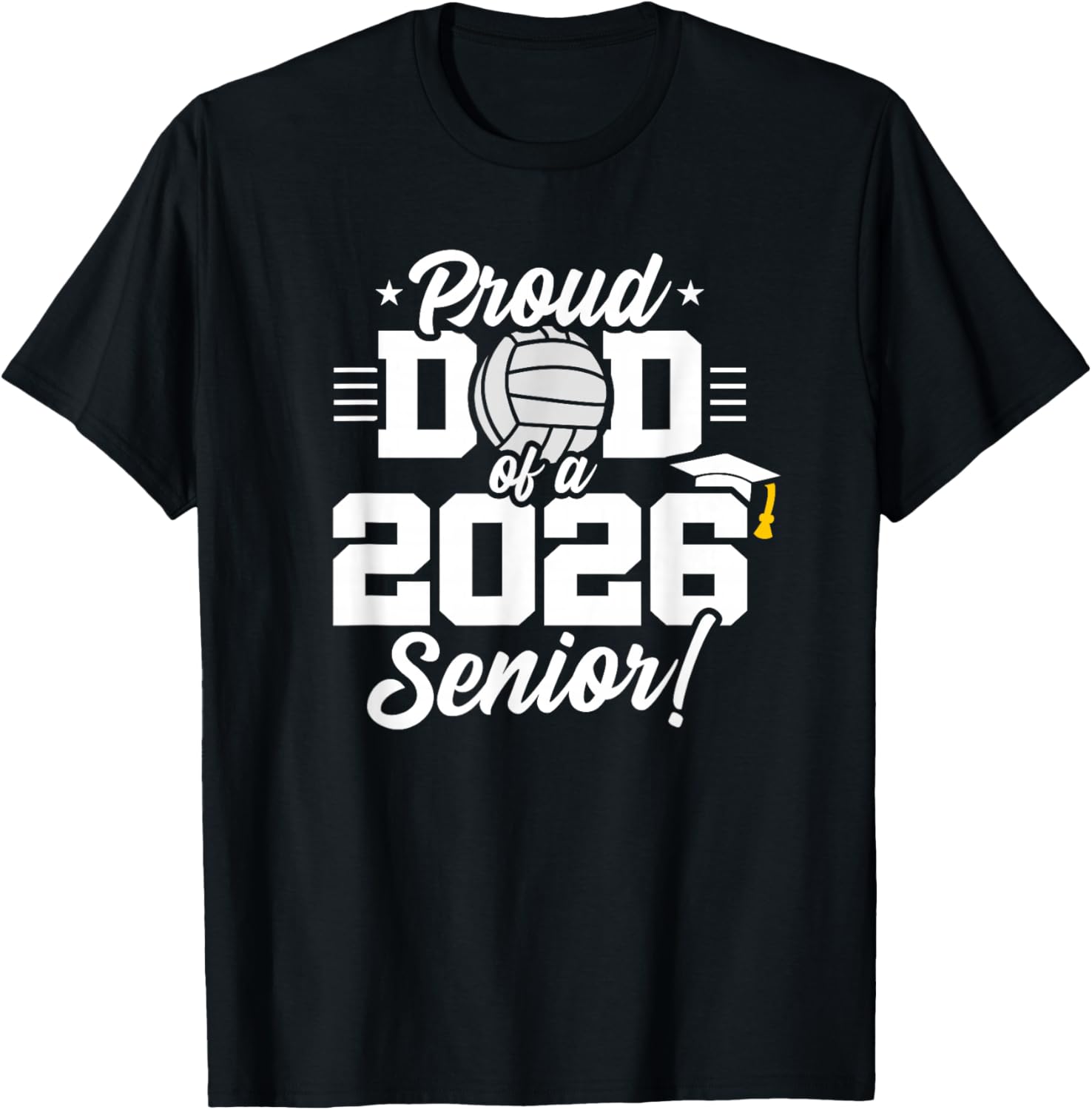 Class of 2026 Volleyball Dad Senior Year T-Shirt for Proud Parents - 28