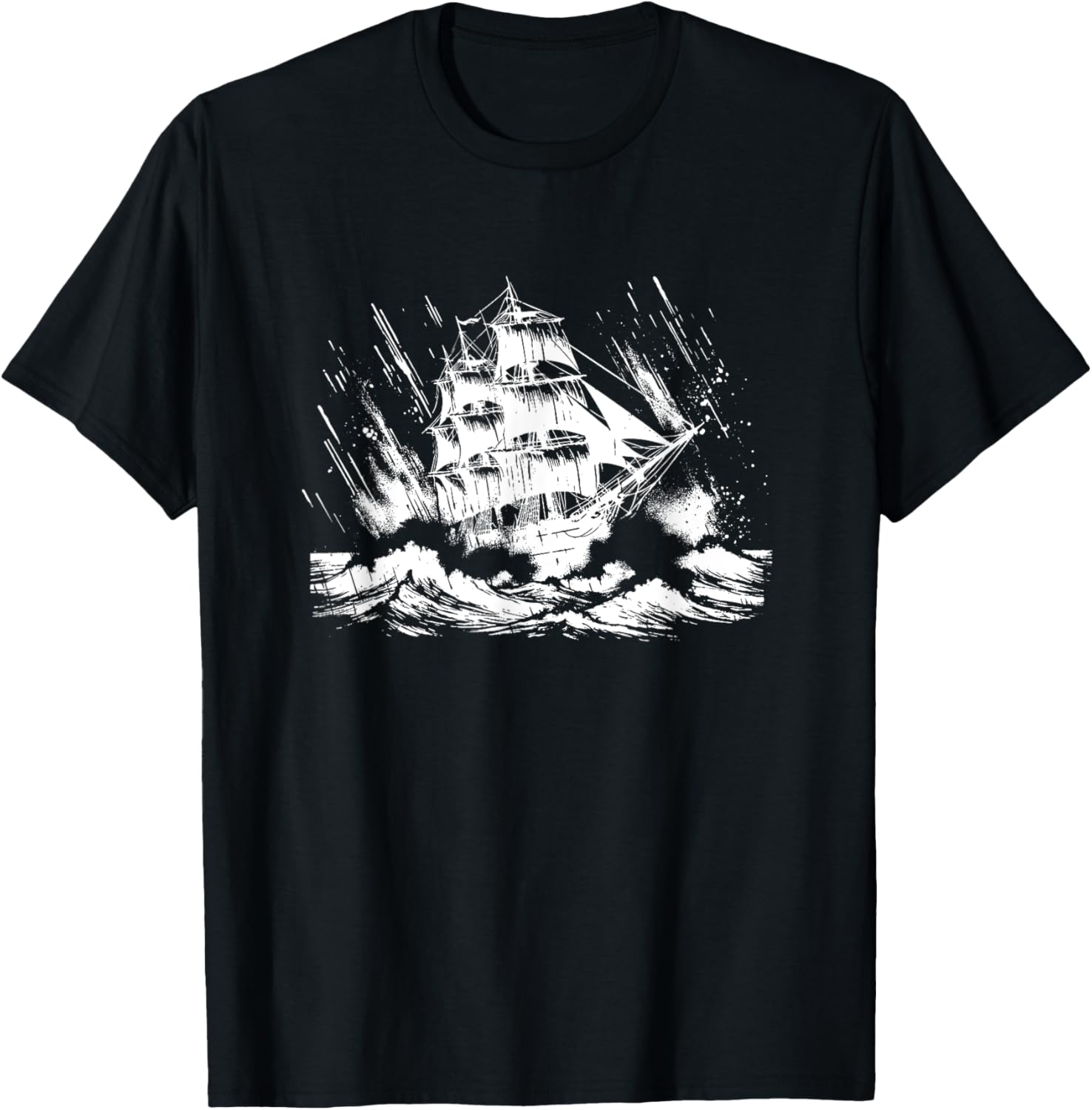 Snirt Three Master Sailing Ship T-Shirt Hoodie for Nautical Lovers - 2
