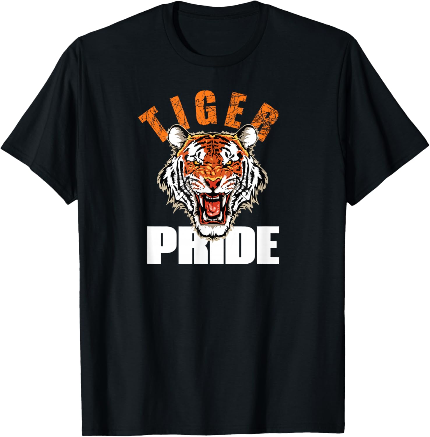 Retro Tiger Pride Vintage Mascot T-Shirt for School Sports Teams - 11