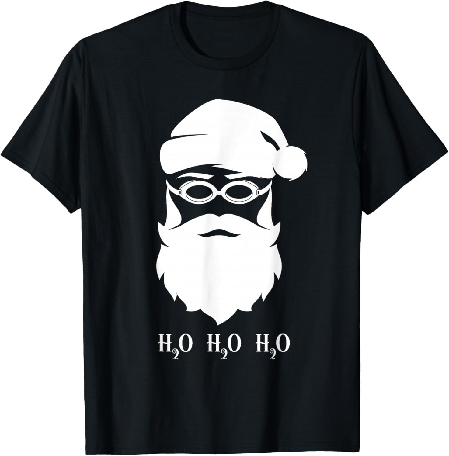 Funny Swimming Santa Claus H20 Swimmer Christmas T-Shirt for Holidays - 6