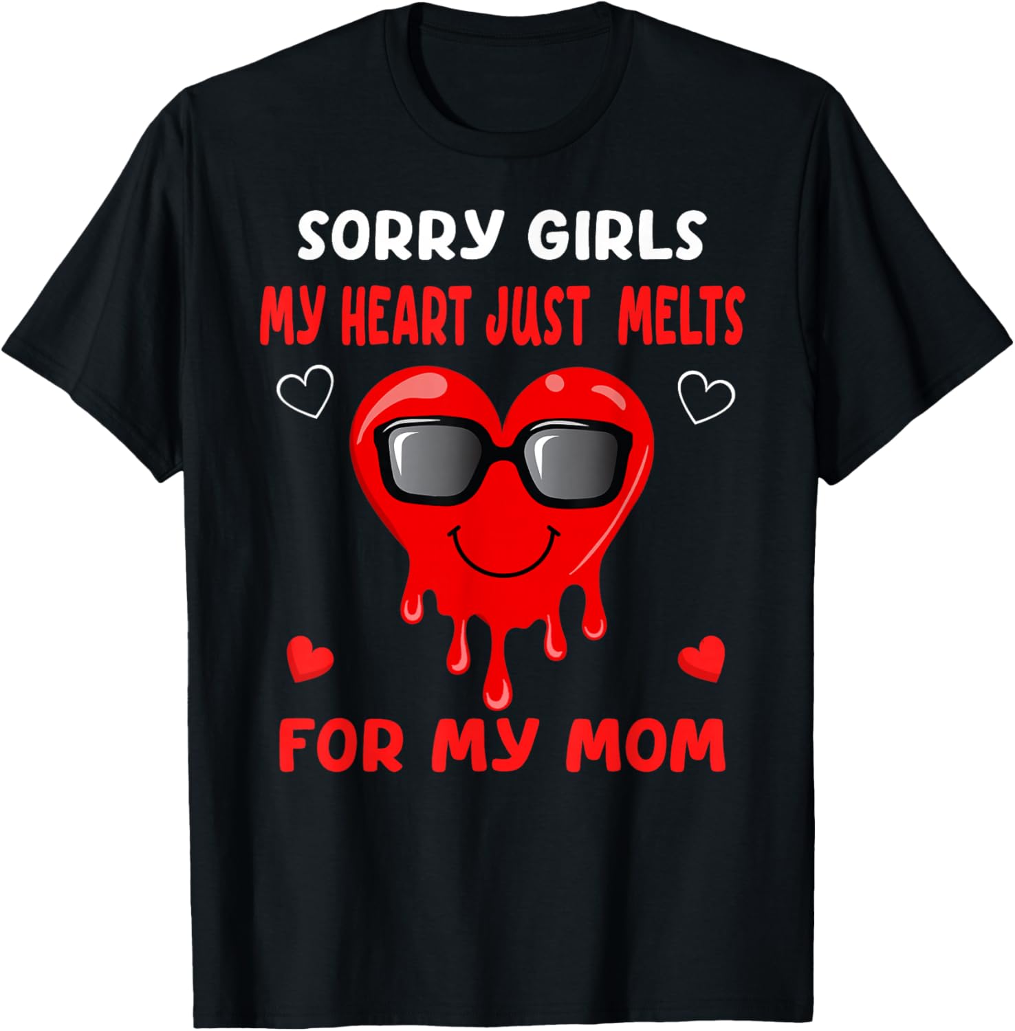 Valentine's Day Boys T-Shirt My Heart Melts for Mom Cute Gift - 14