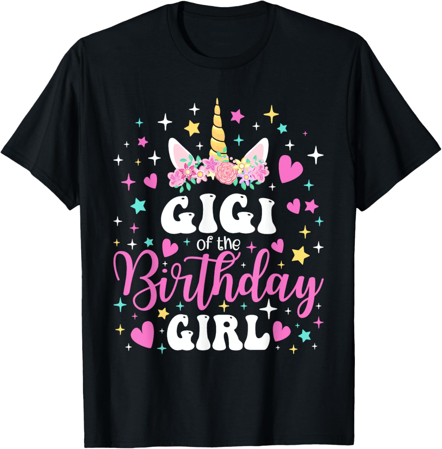 Unicorn Gigi Birthday Girl Family Matching Party Tee for Kids and Adults - 20