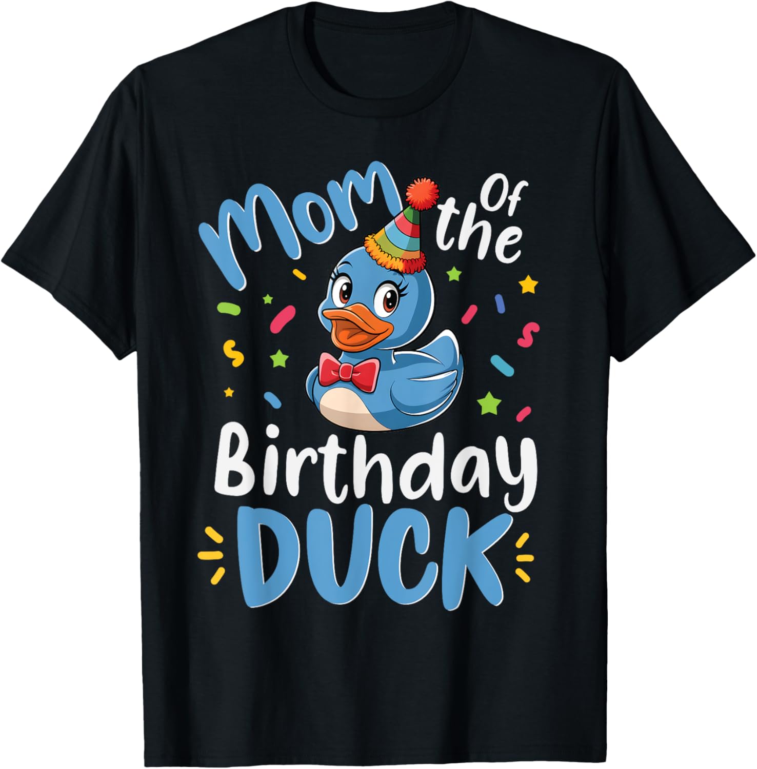 Blue Birthday Duck Family Matching T-Shirt for Mom and Kids - 16