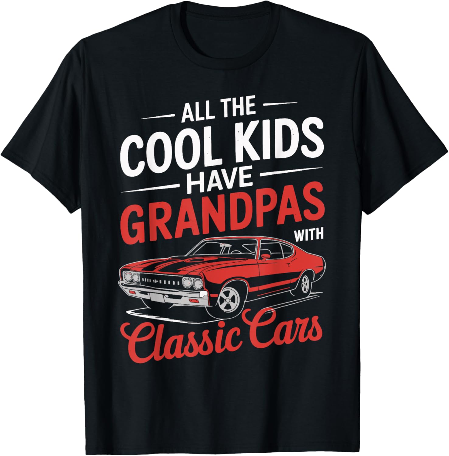Vintage Classic Cars T-Shirt for Cool Kids and Their Grandpas - 2