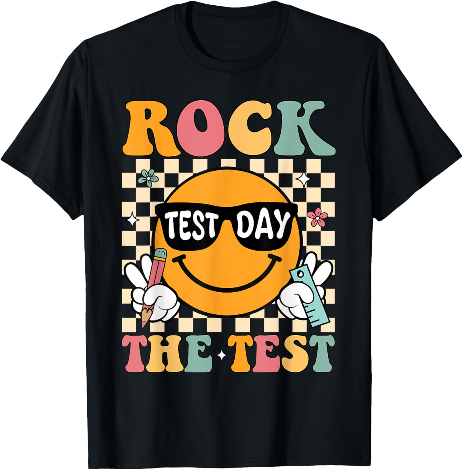 Test Day Rock The Test Teacher T-Shirt Motivational Gift for Educators - 28