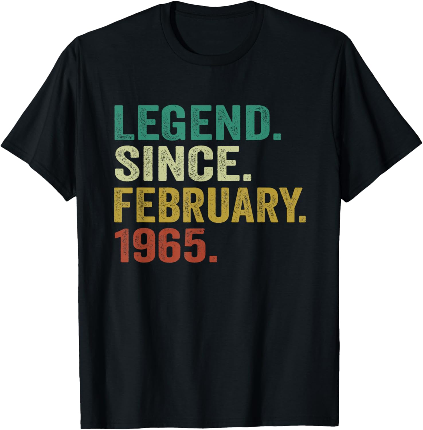 60th Birthday T-Shirt for Men and Women - Legend Since February 1965 - 4