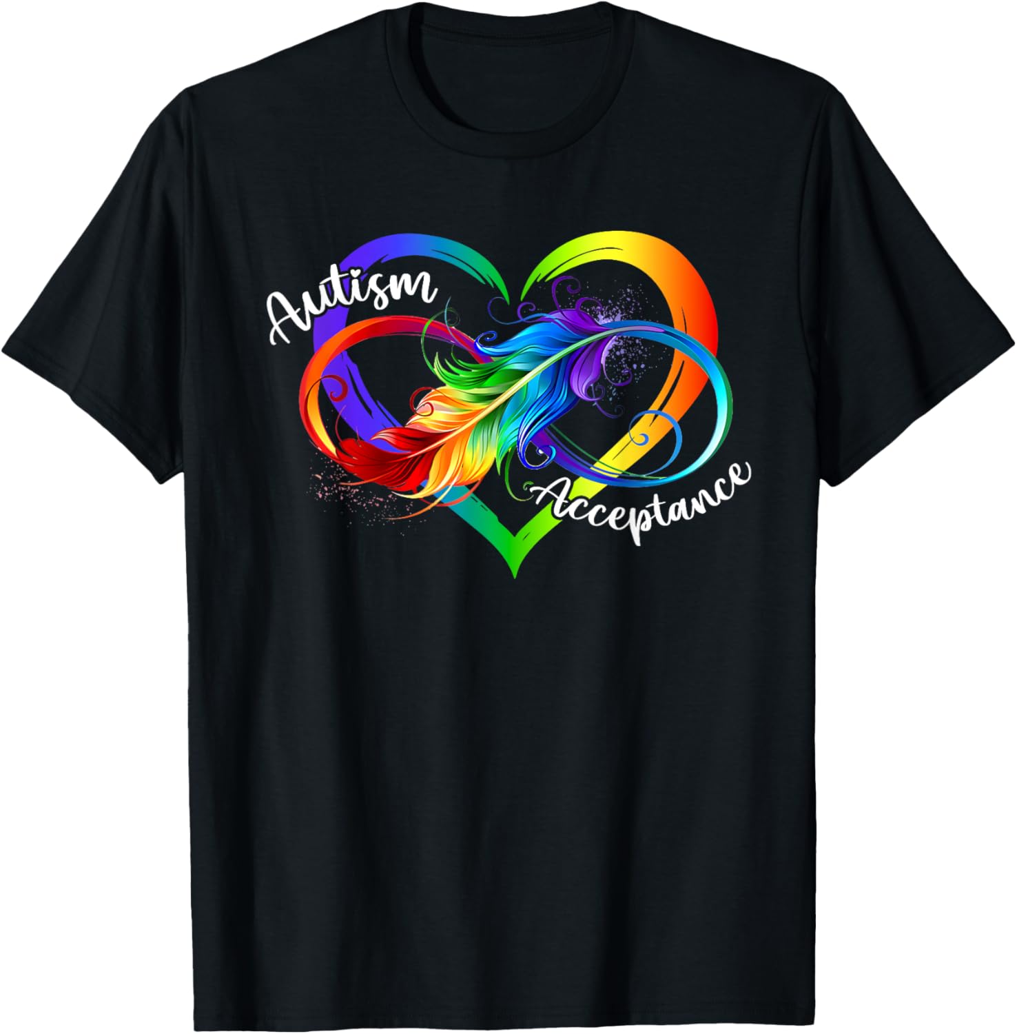 Autism Red Infinity Symbol T-Shirt for Women's Acceptance Fashion - 6