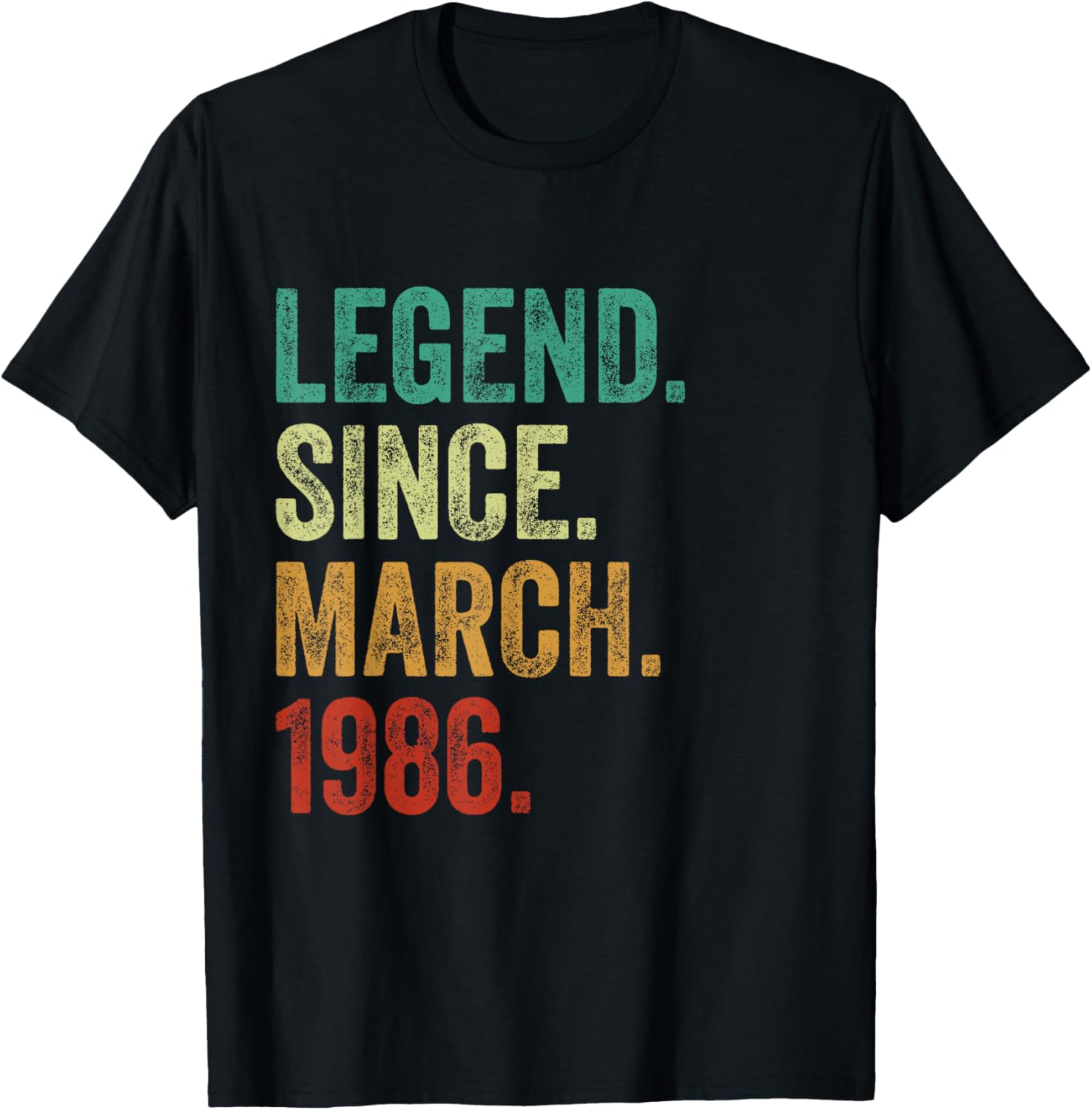 39 Years Old Legend Since March 1986 Birthday T-Shirt for Him or Her - 4