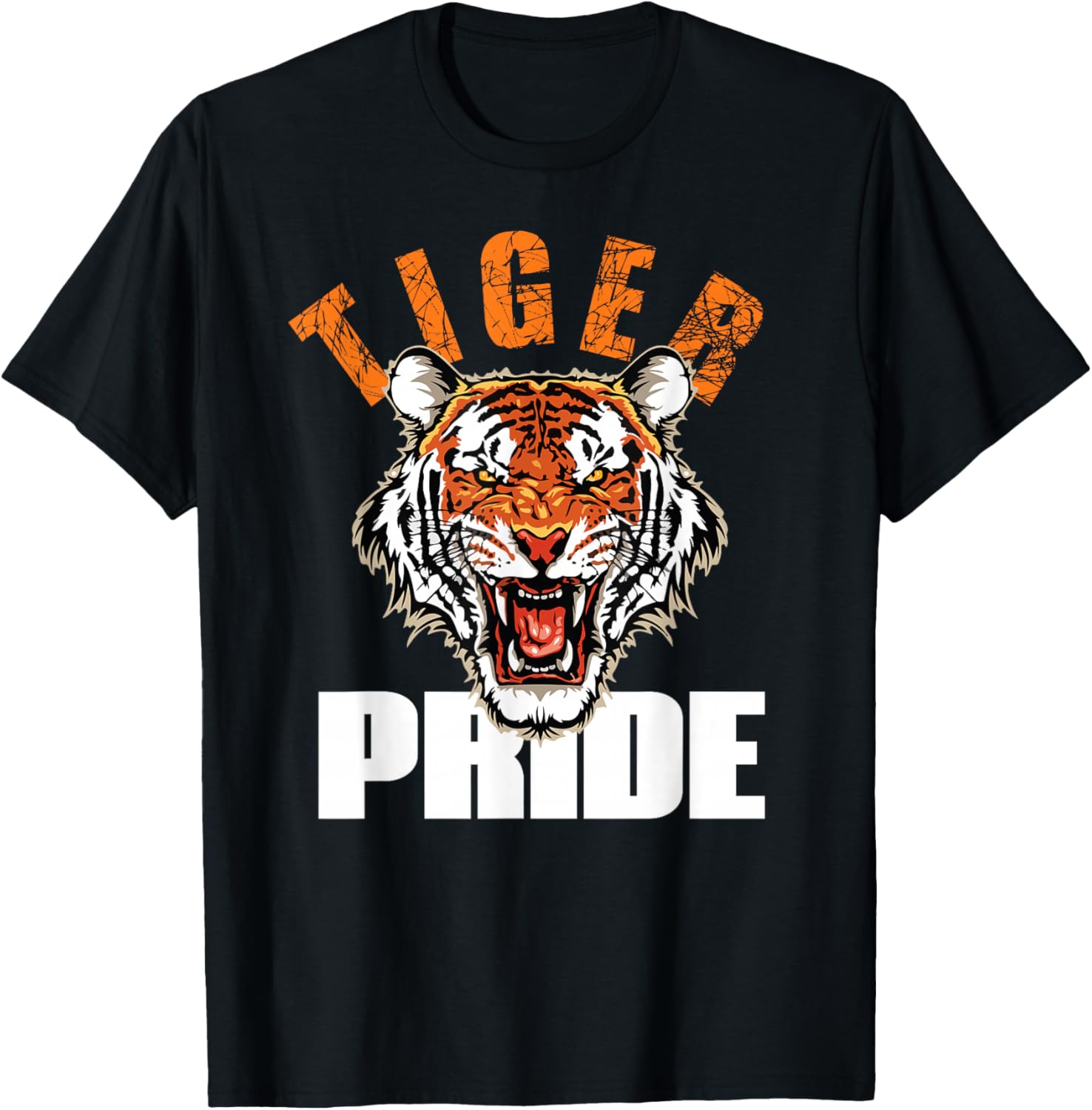 Retro Vintage Tiger Pride Mascot T-Shirt for School Sports Team Fans - 16