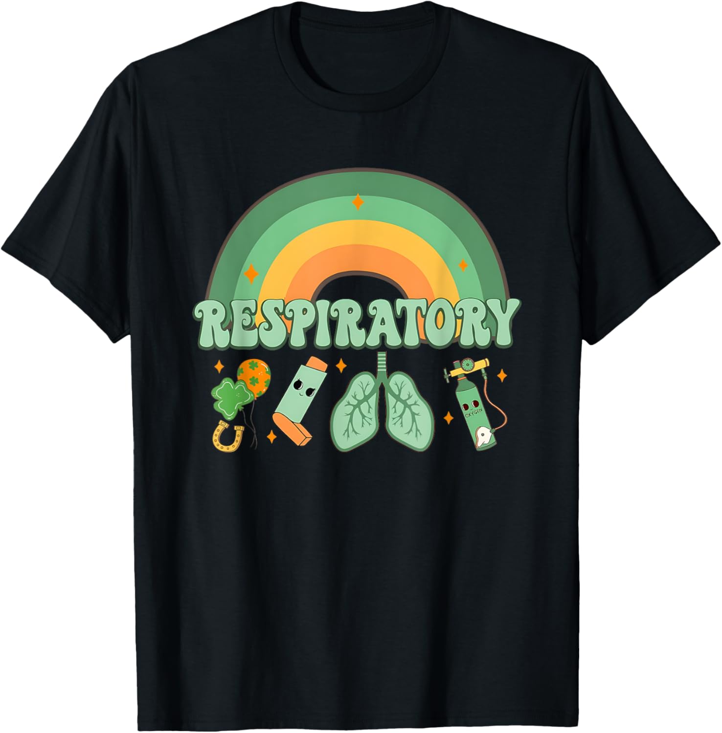 St Patrick's Day Respiratory Therapist Lung T-Shirt for Pulmonologists - 11