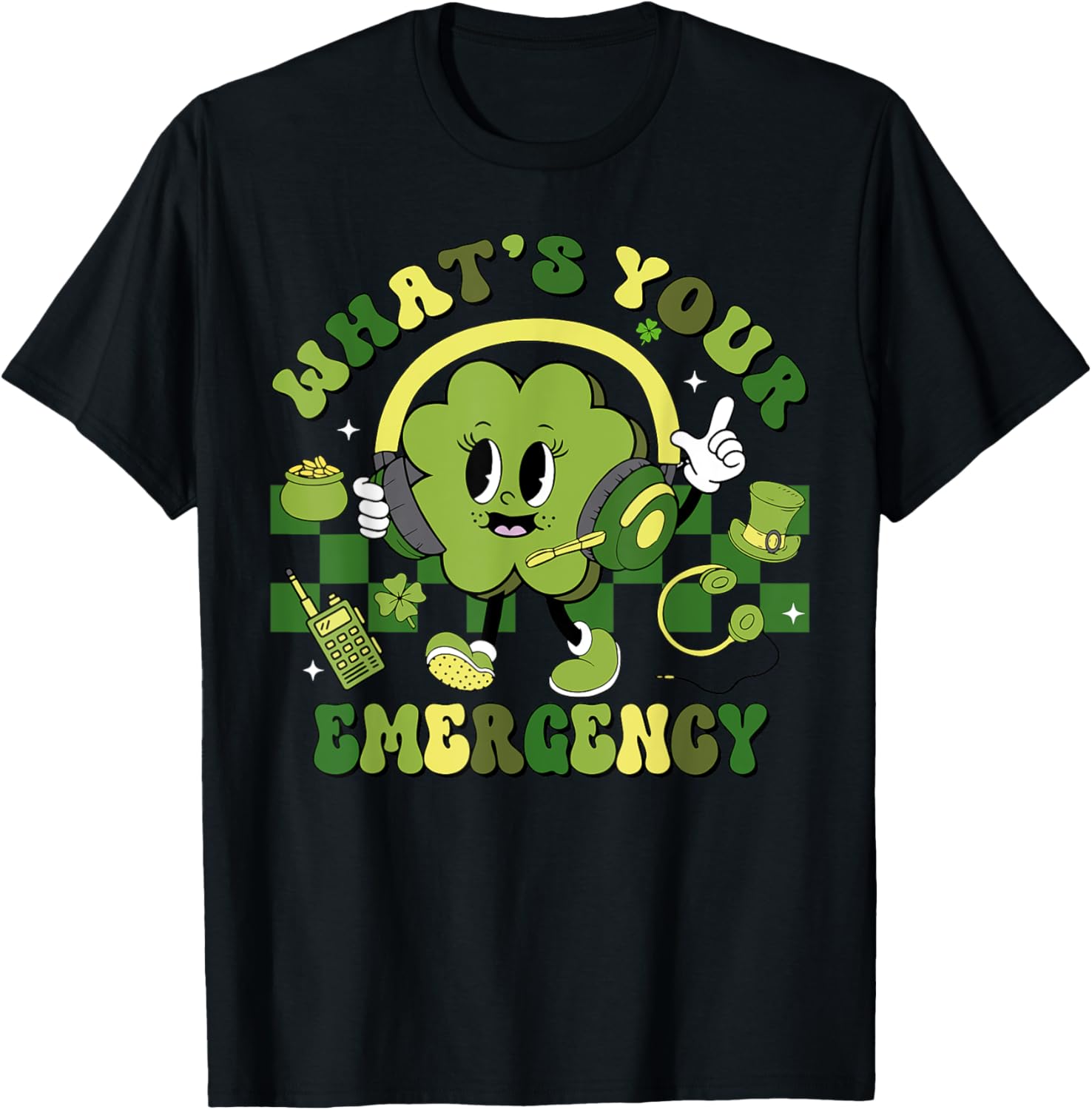 Shamrock Emergency Dispatcher St Patrick's Day T-Shirt for Fun Celebrations - 13