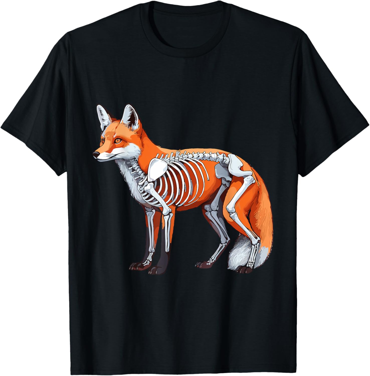 X-ray Fox Body Anatomy Radiography Skeleton T-Shirt for Anatomy Lovers - 23
