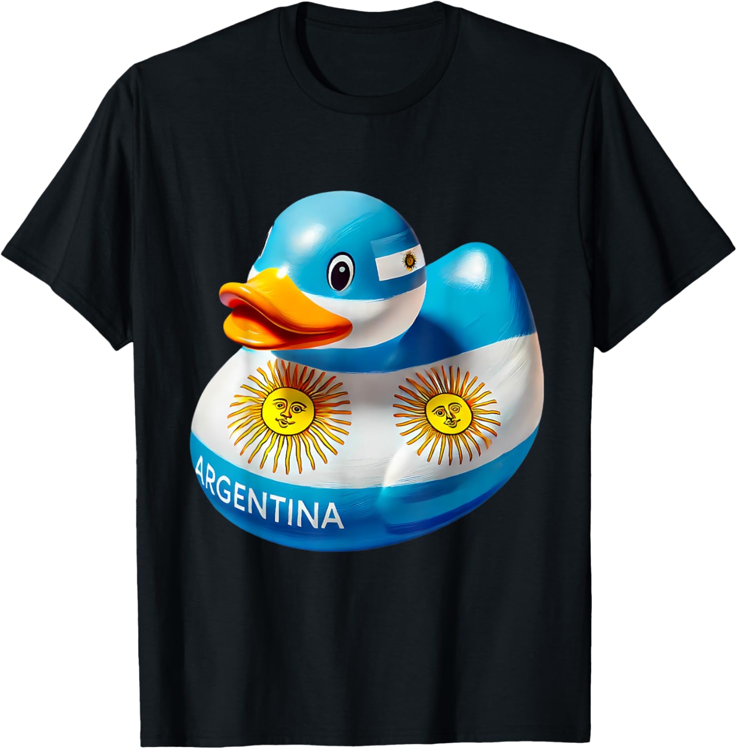 Argentina Rubber Duck Flag T-Shirt Cute Ducky Design for Fans - 4