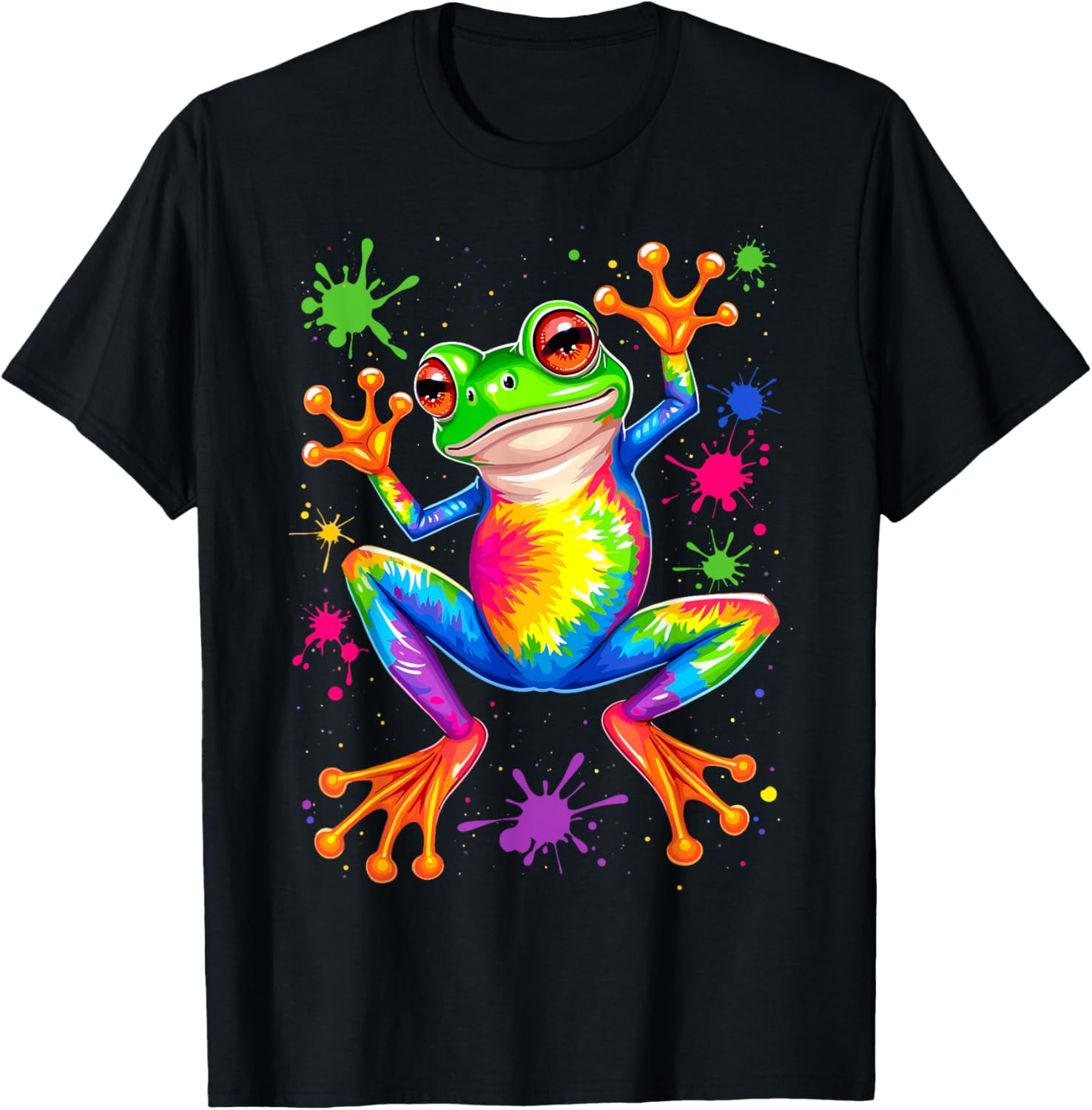 Cool Frog Tie Dye T-Shirt for Unique Style and Comfort - Fun Apparel - 12